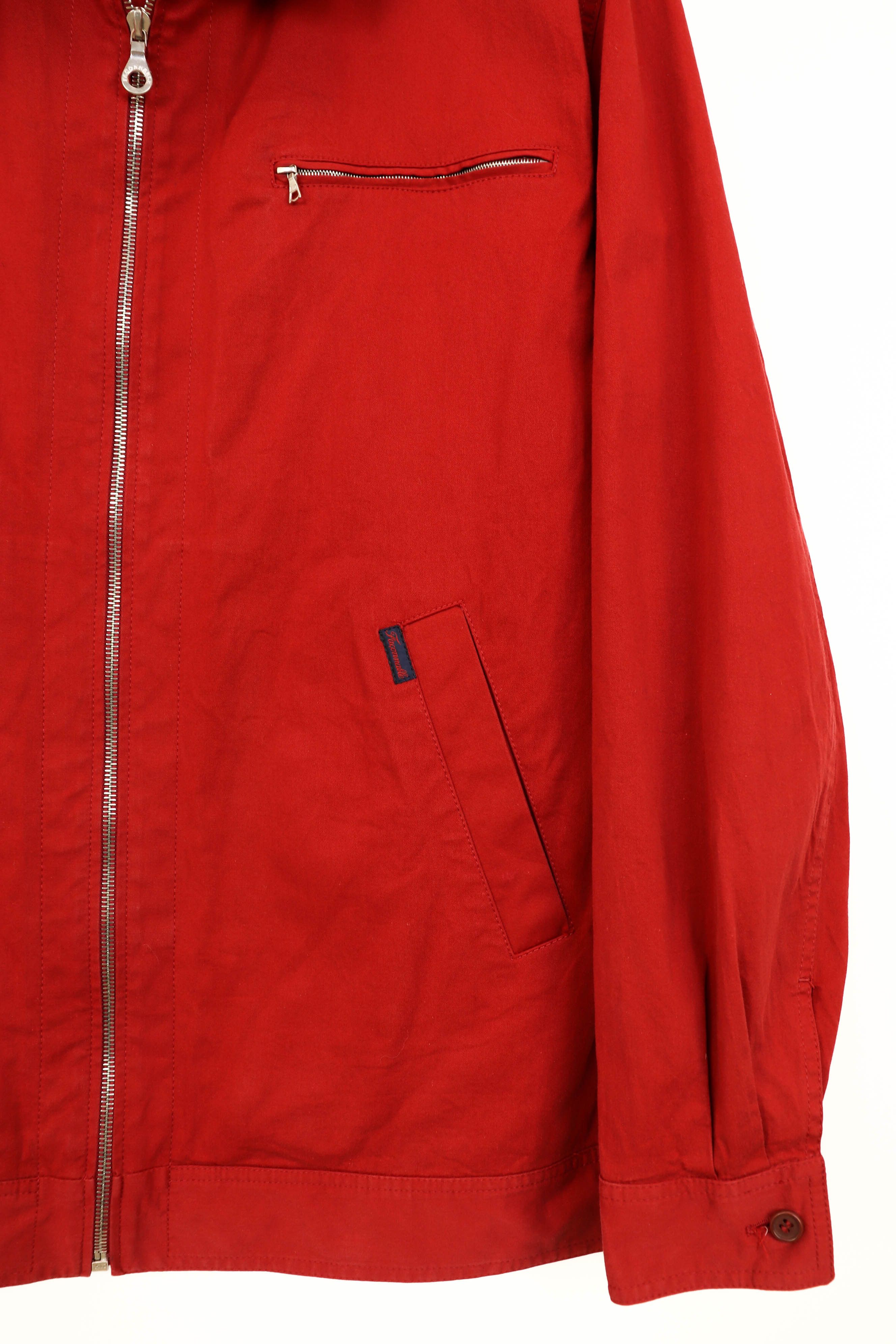 Faconnable Faconnable Vintage 90s Red Cotton Zip Jacket Size US XL / EU 56 / 4 - 4 Thumbnail