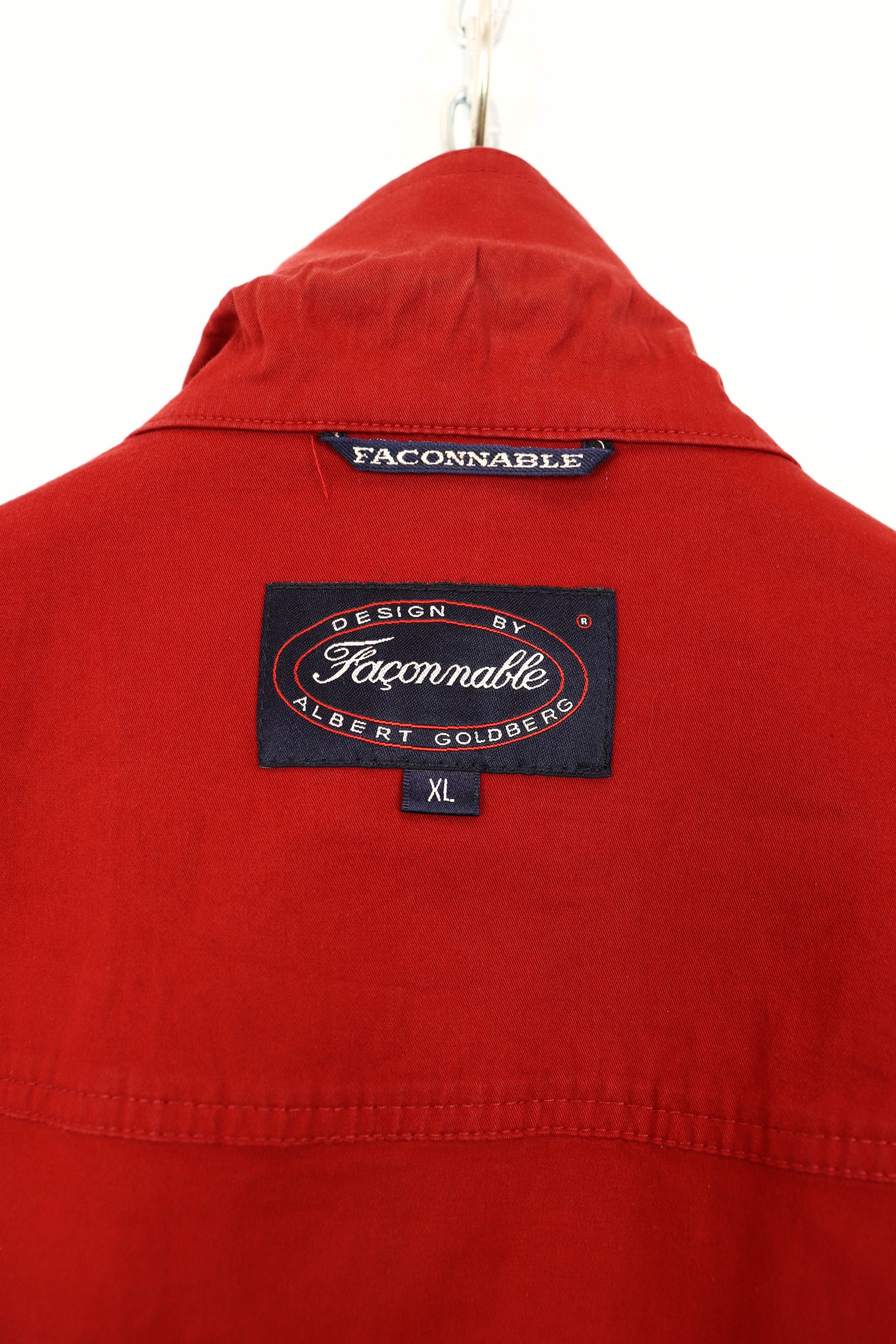 Faconnable Faconnable Vintage 90s Red Cotton Zip Jacket Size US XL / EU 56 / 4 - 13 Thumbnail