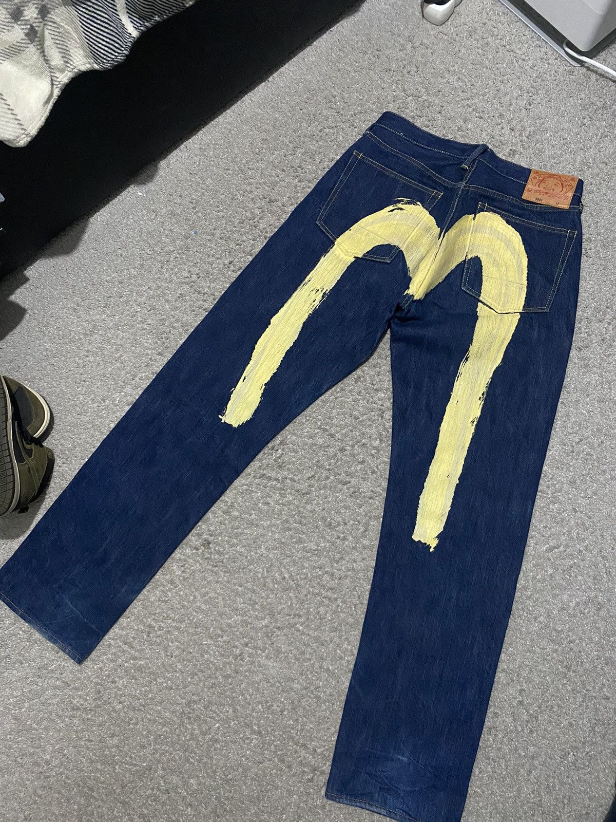Evisu × Japanese Brand × Vintage Evisu Jeans Denim Vintage 32 Daicock Logo Selvedge Japan y2k Size US 32 / EU 48 - 8 Thumbnail