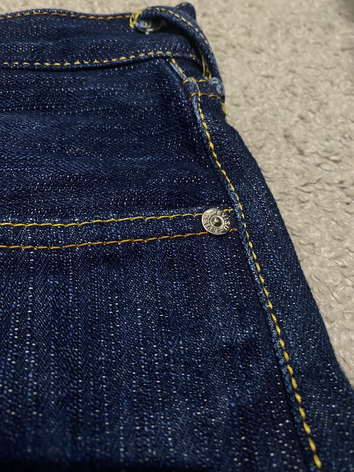 Evisu × Japanese Brand × Vintage Evisu Jeans Denim Vintage 32 Daicock Logo Selvedge Japan y2k Size US 32 / EU 48 - 13 Thumbnail