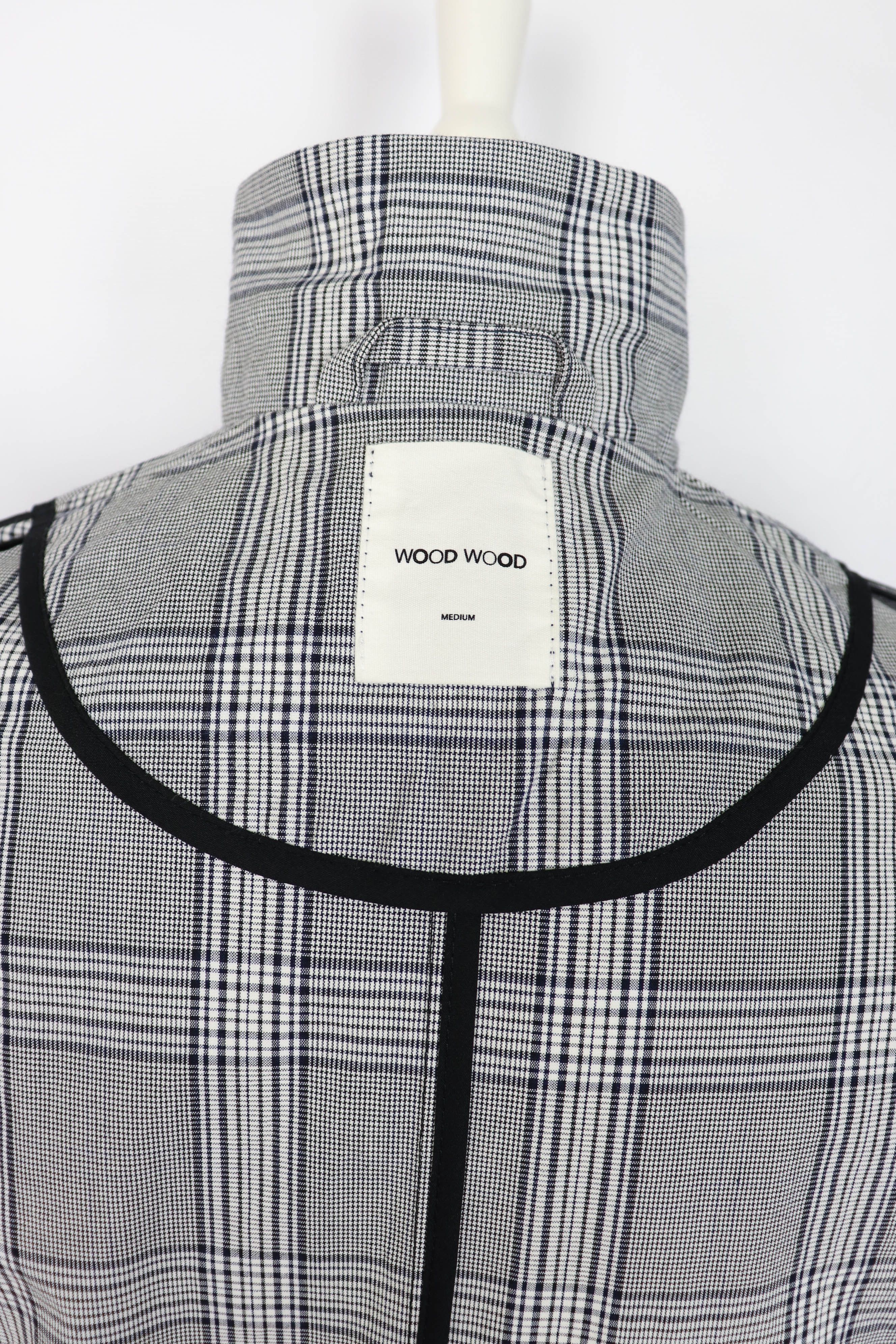 Wood Wood Wood Wood Grey Plaid Check Cotton Macintosh Coat Jacket Size US M / EU 48-50 / 2 - 12 Thumbnail
