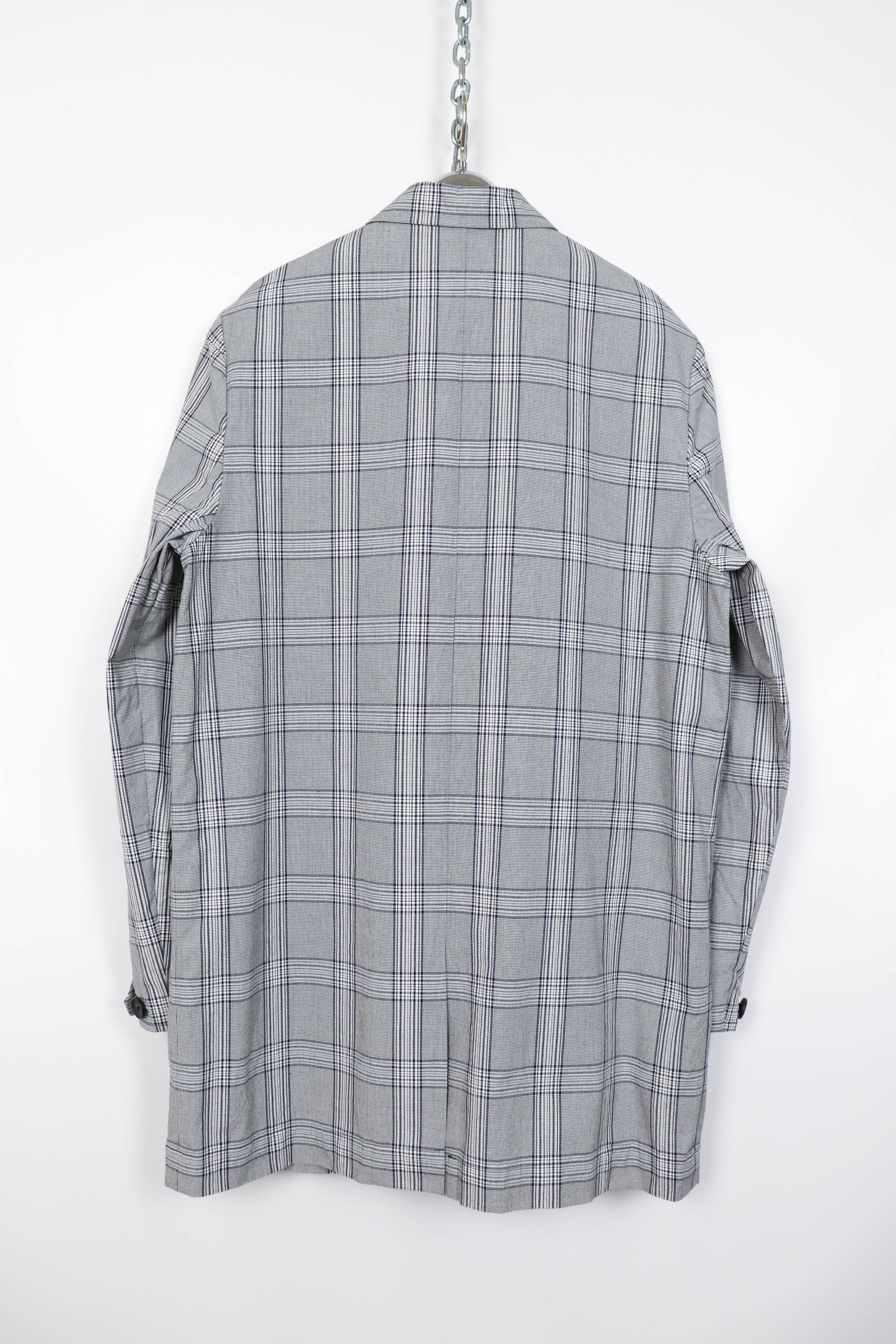 Wood Wood Wood Wood Grey Plaid Check Cotton Macintosh Coat Jacket Size US M / EU 48-50 / 2 - 2 Thumbnail