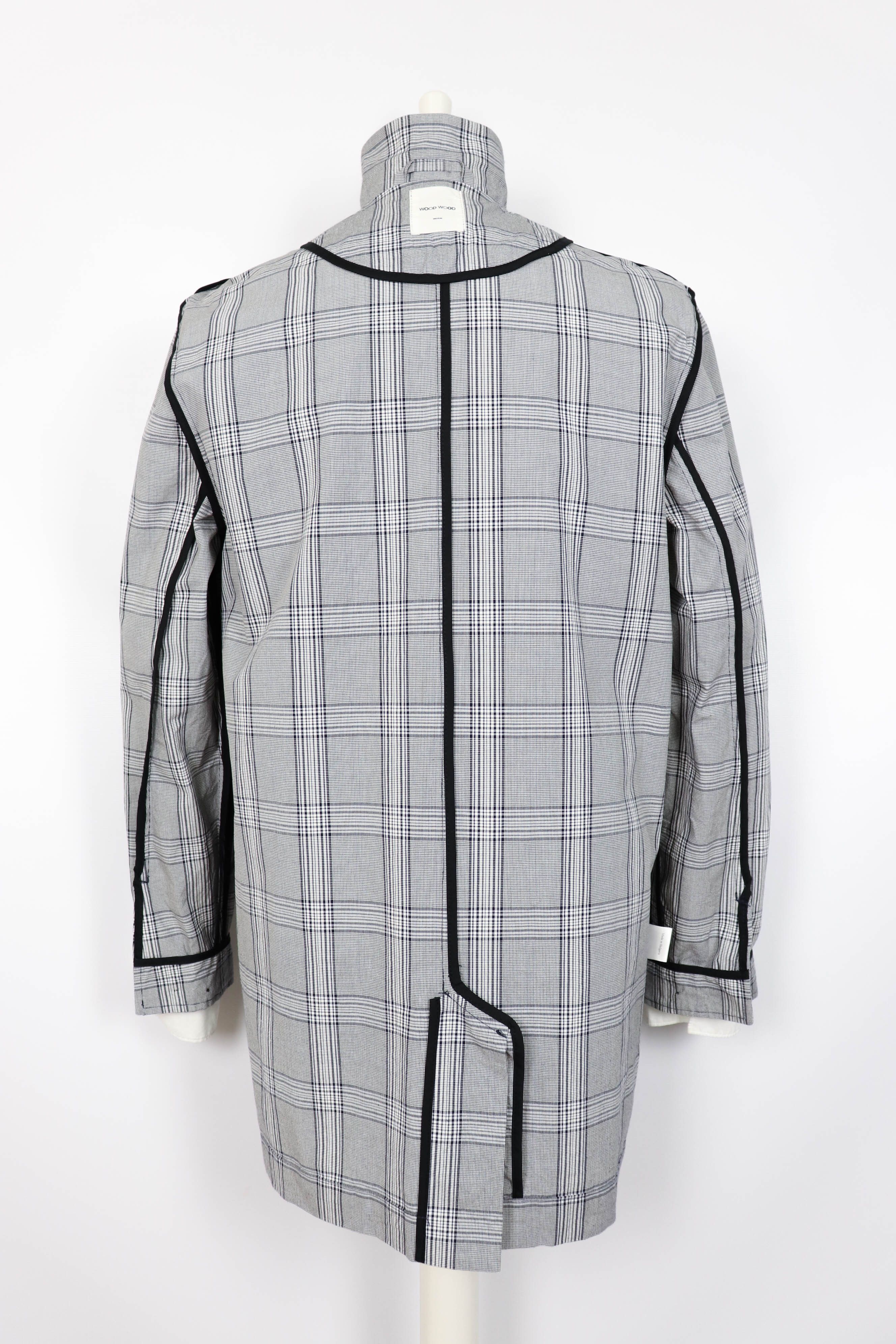 Wood Wood Wood Wood Grey Plaid Check Cotton Macintosh Coat Jacket Size US M / EU 48-50 / 2 - 11 Thumbnail