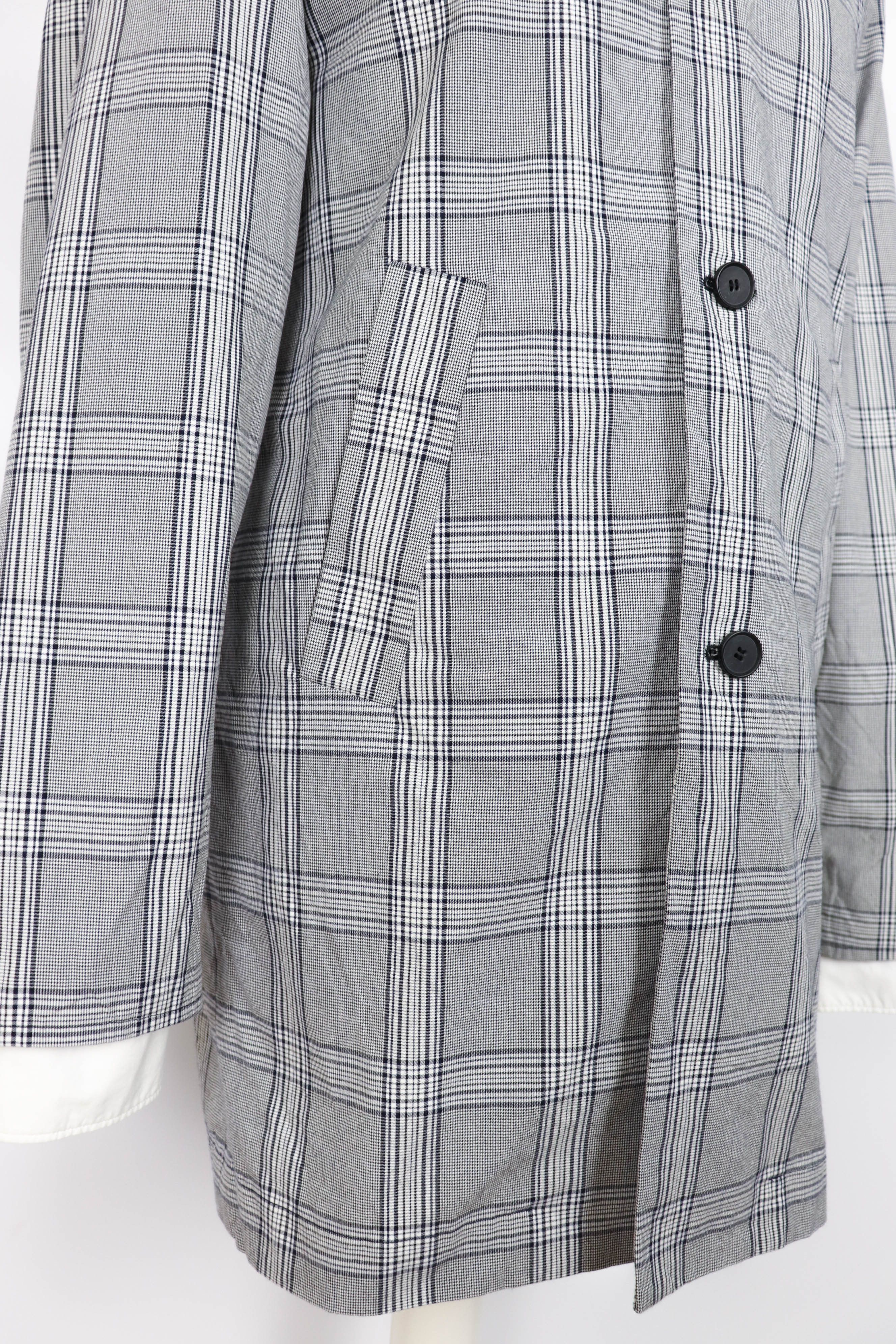 Wood Wood Wood Wood Grey Plaid Check Cotton Macintosh Coat Jacket Size US M / EU 48-50 / 2 - 7 Thumbnail