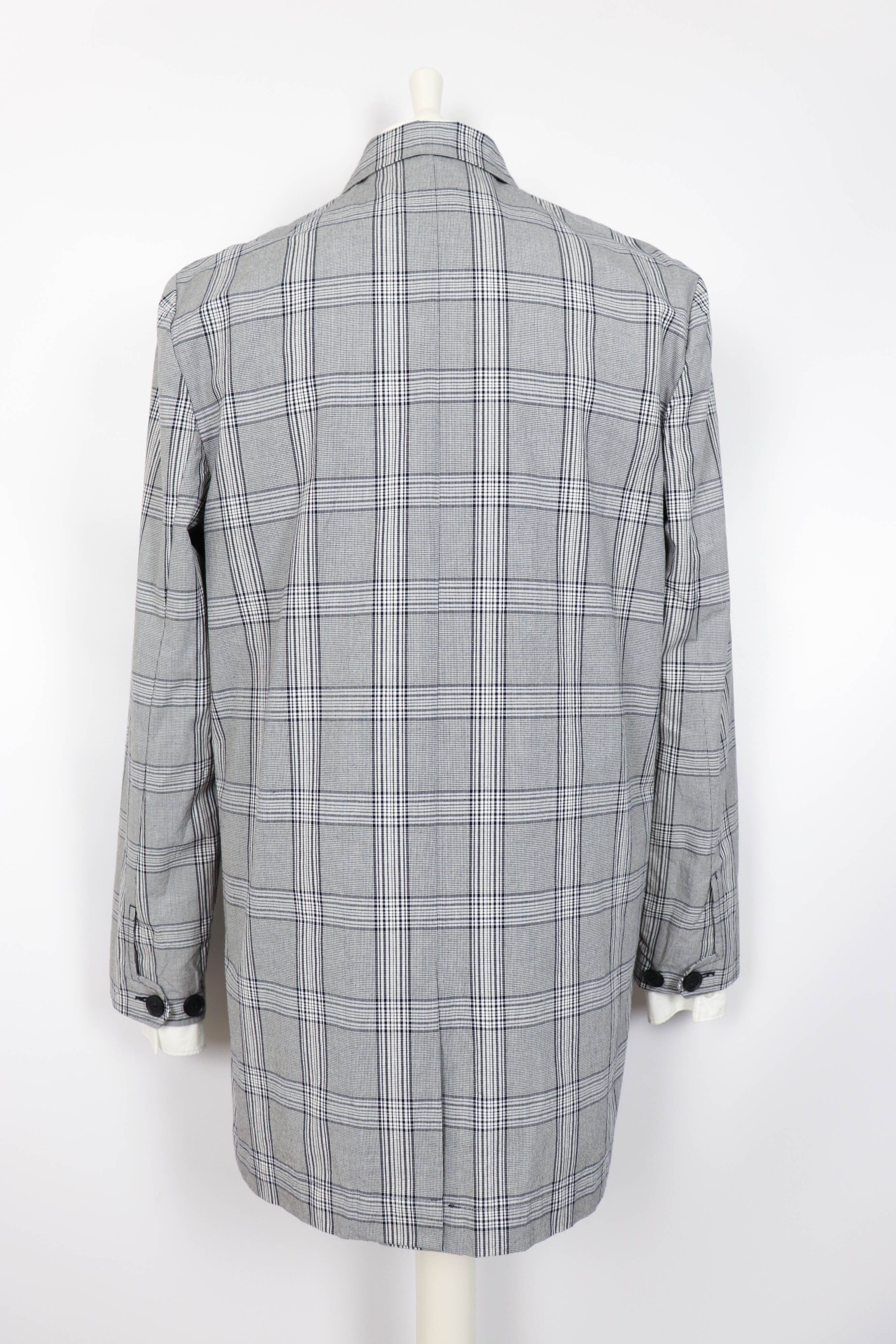 Wood Wood Wood Wood Grey Plaid Check Cotton Macintosh Coat Jacket Size US M / EU 48-50 / 2 - 4 Thumbnail
