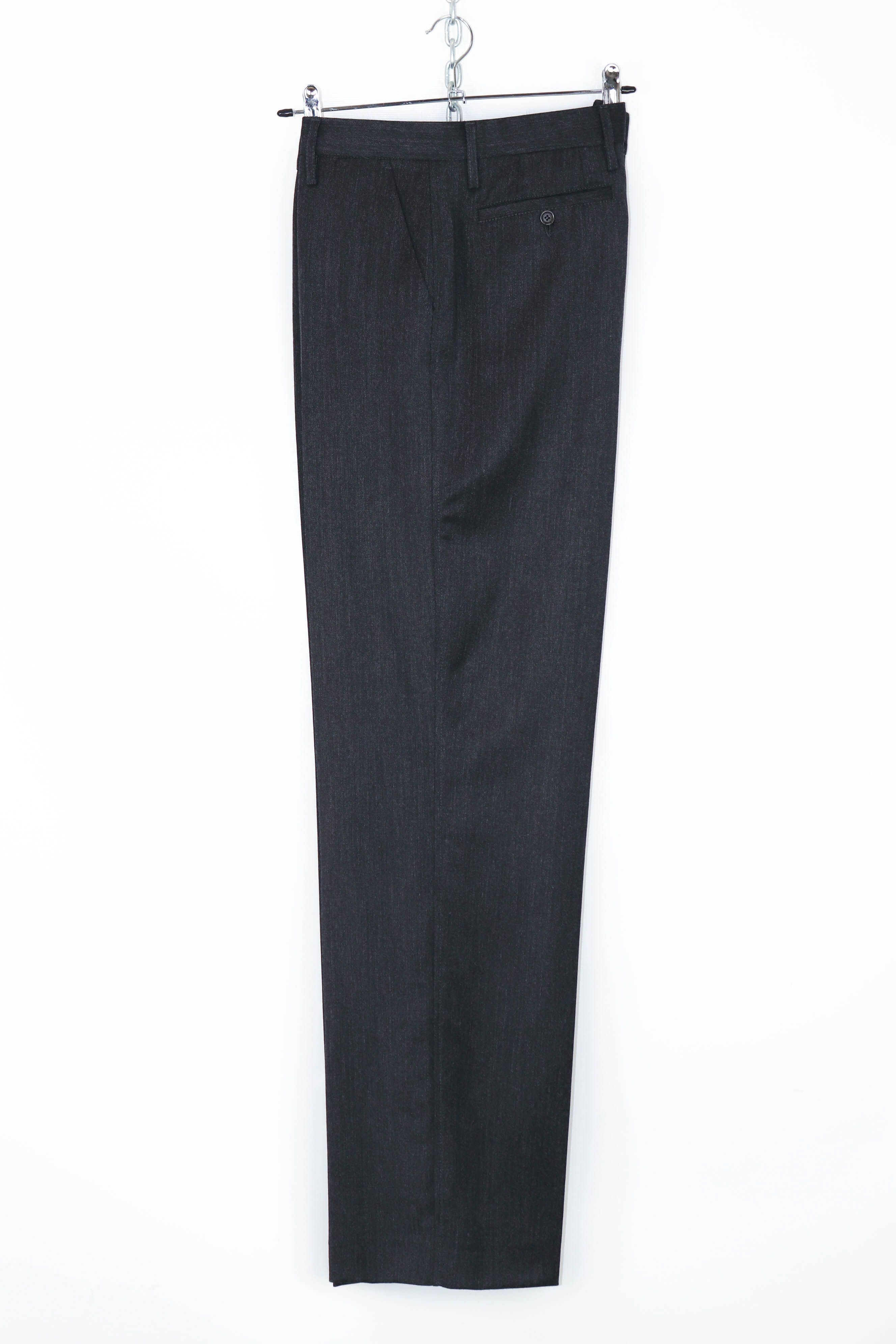 image of Dolce Gabbana Mens & Dolce & Gabbana Dark Gray Wool Formal Trousers Pants in Grey (Size 38)