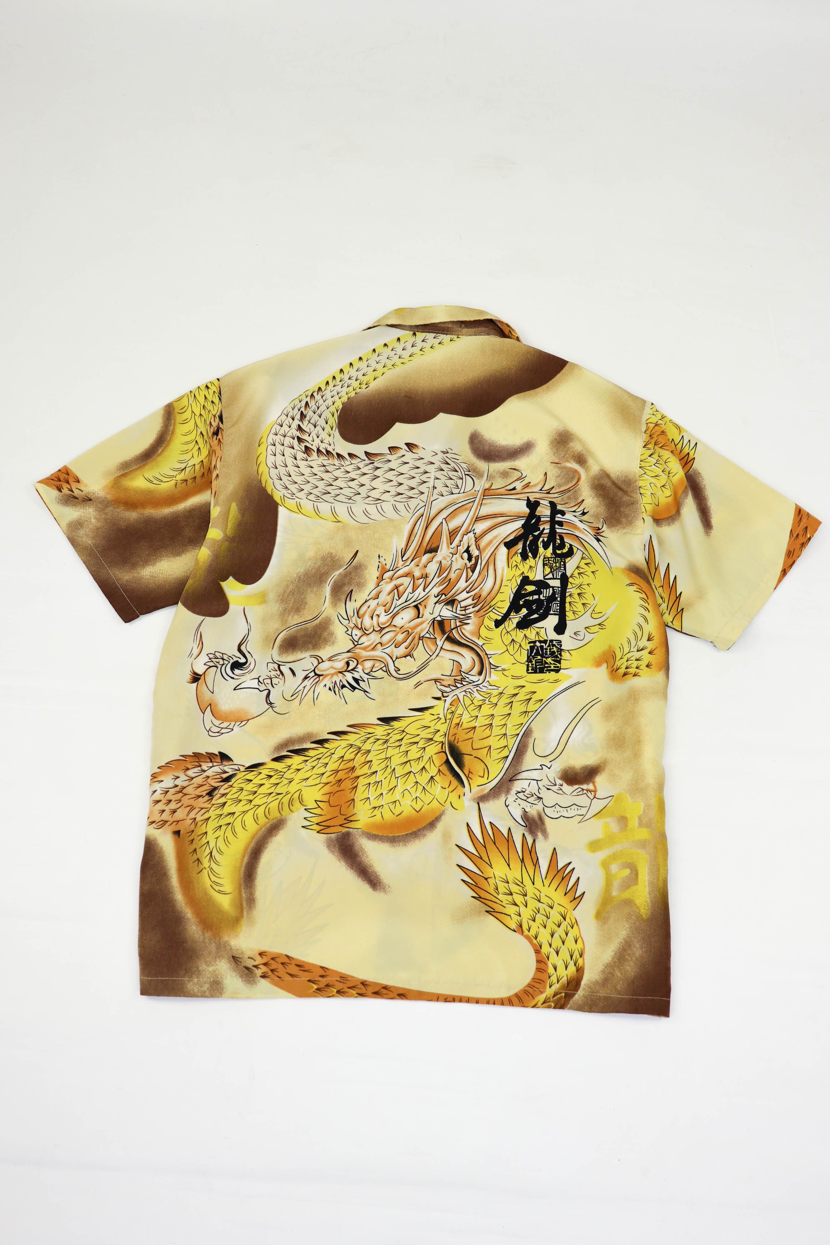 Vintage Japan Dragon Graphics Yellow Polyester Graphics Crazy Shirt Size US L / EU 52-54 / 3 - 2 Thumbnail