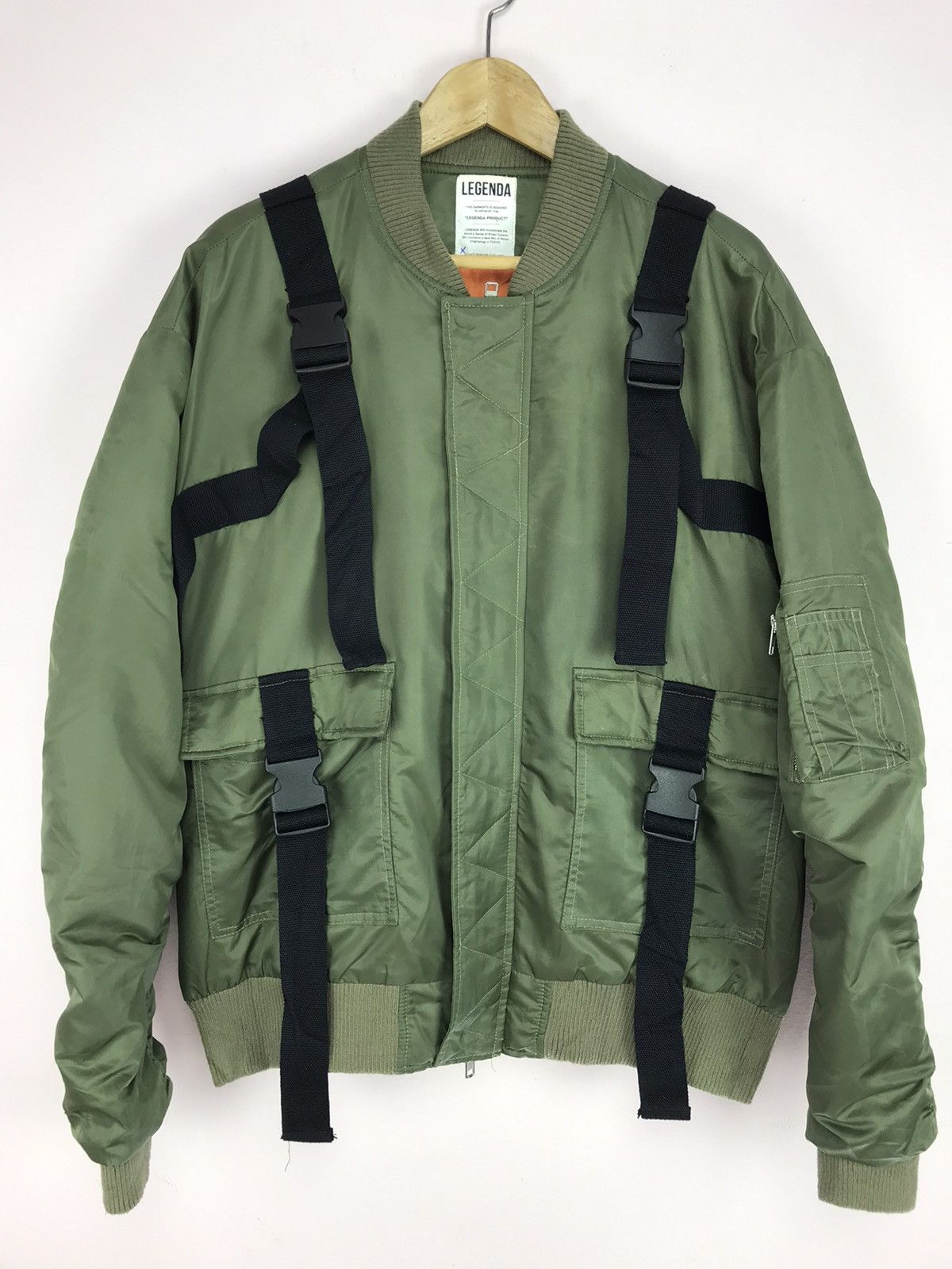 Parachute Military Bomber Jacket Olive Green Japanese Brand