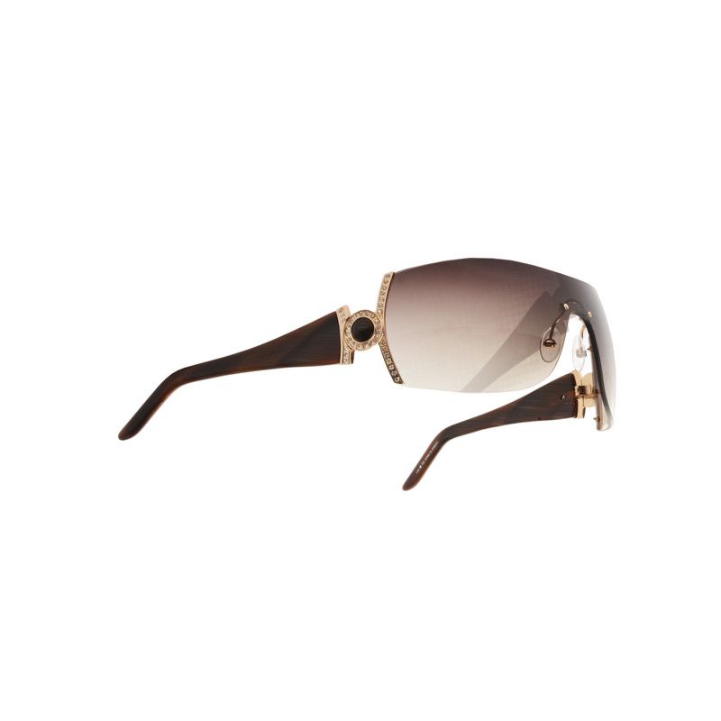 Pierre Cardin Pierre Cardin 00's Crystals Light Brown Sunglasses Size ONE SIZE - 2 Thumbnail