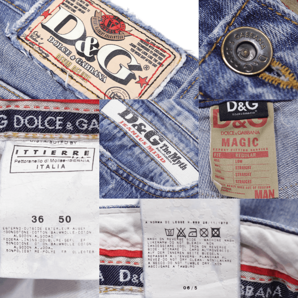 Dolce & Gabbana 90S Cowboy Sanded Jeans Vintage Size US 34 / EU 50 - 8 Thumbnail