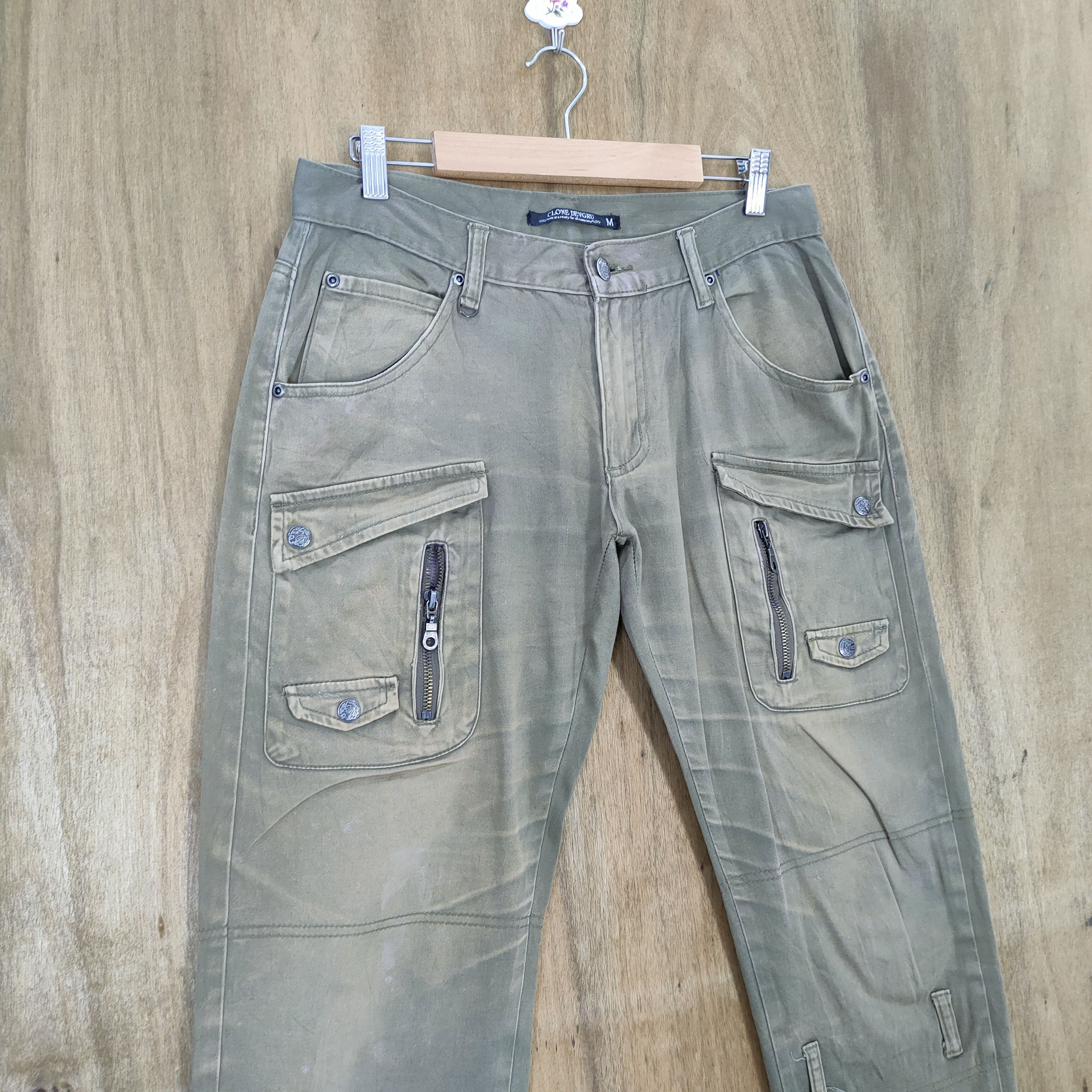Japanese Brand RUSTY💥 VINTAGE CLONE DEVGRU FADED CARGO PANTS Size US 30 / EU 46 - 2 Thumbnail
