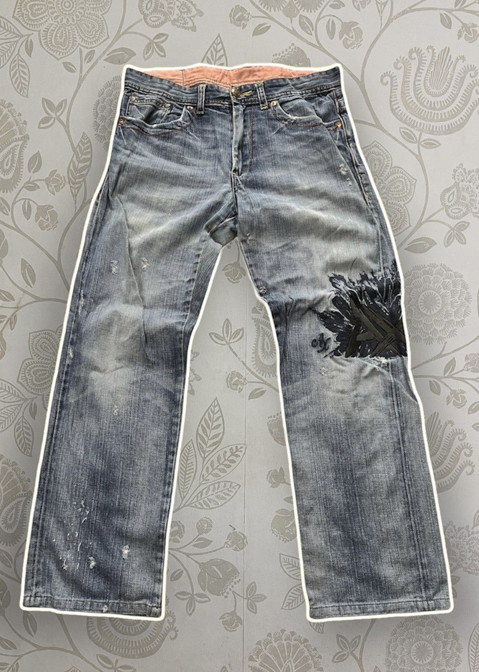 Armani Exchange × Vintage Grails ARMANI EXCHANGE Embroidery Jeans Size US 31 - 1 Thumbnail