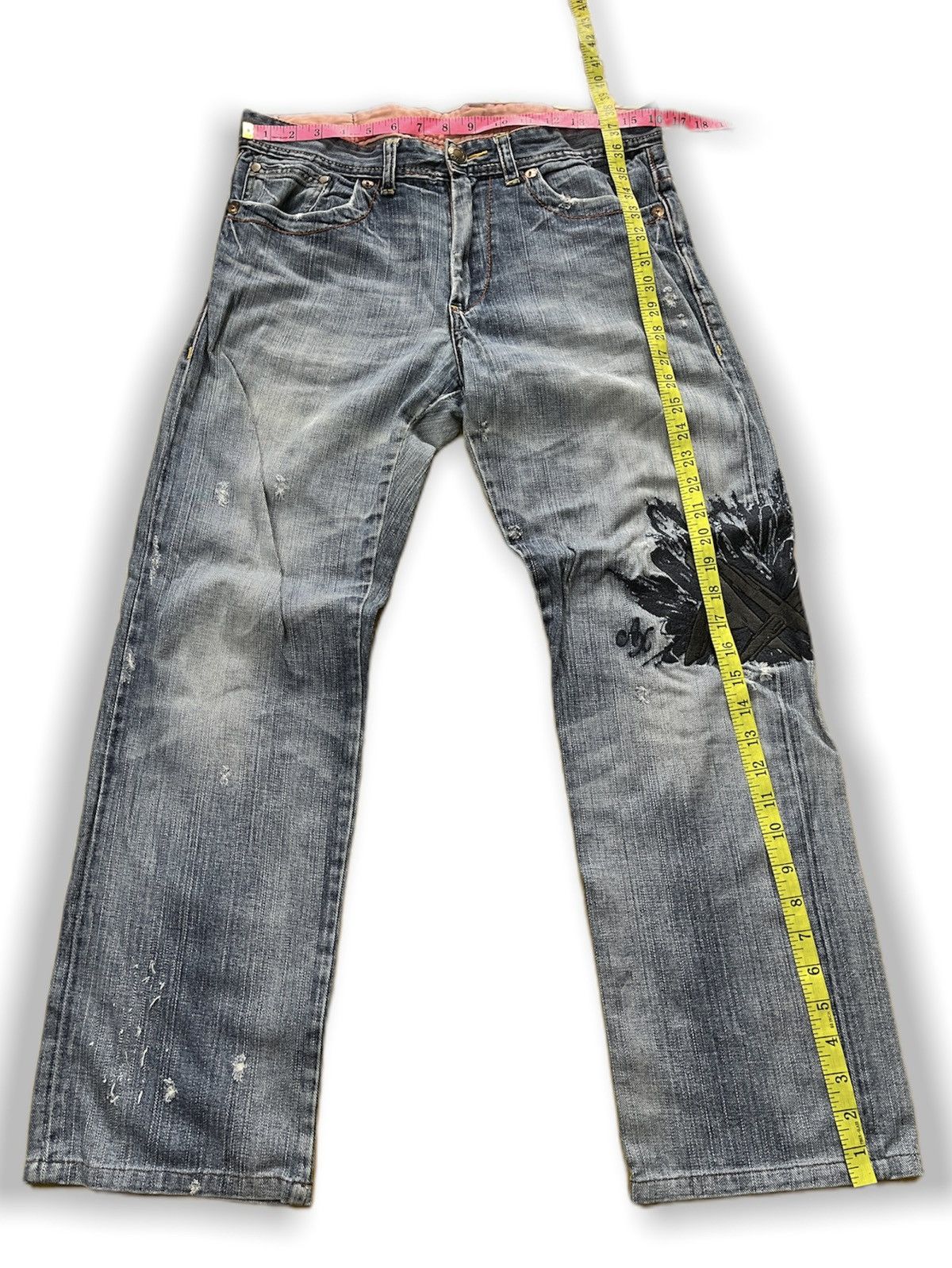 Armani Exchange × Vintage Grails ARMANI EXCHANGE Embroidery Jeans Size US 31 - 3 Thumbnail