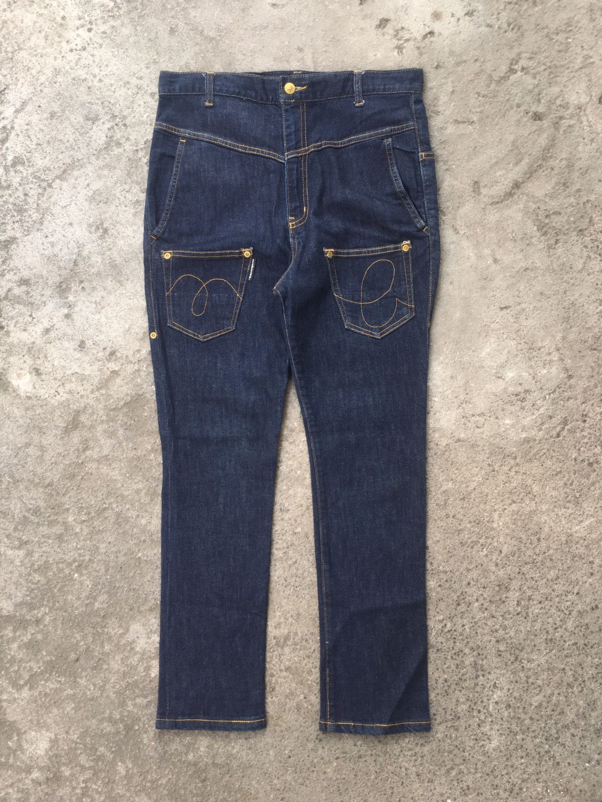 image of By Issey Miyake Drop Crotch Size 2 / 31 in Blue Denim, Women's