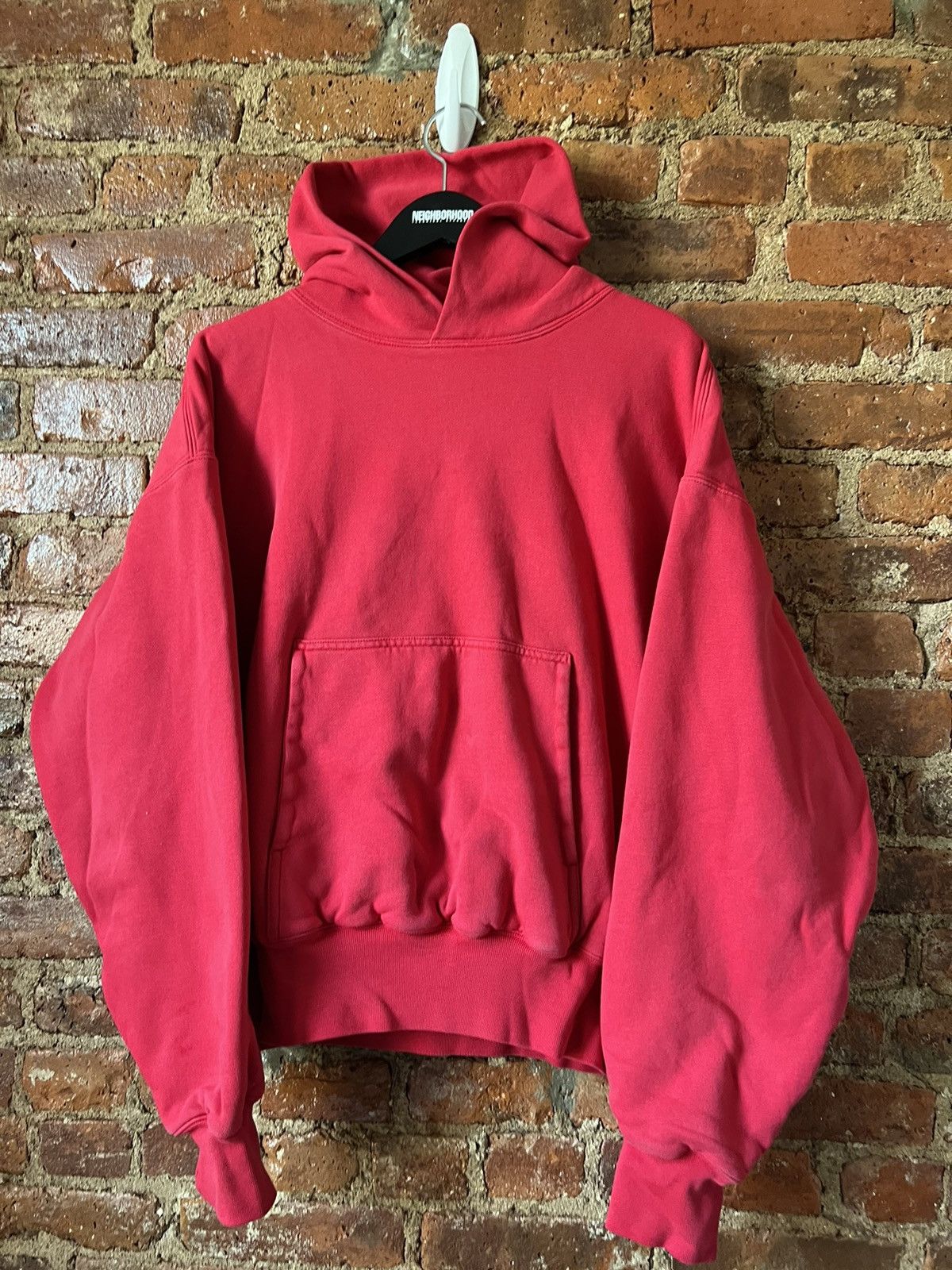 image of Yeezy Gap Hoodie Red Kanye West Double Face, Men's (Size Medium)