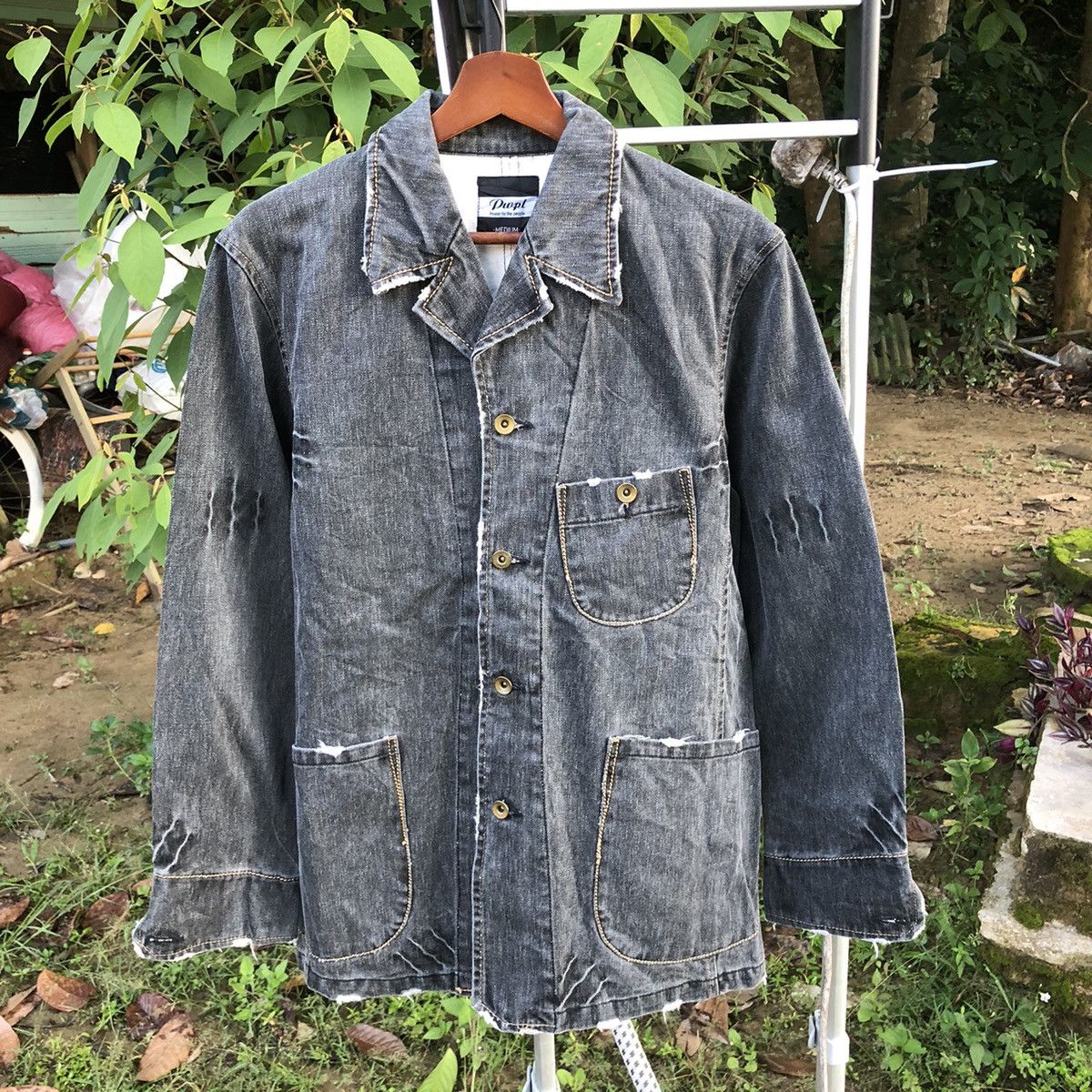Japanese Brand JAPANESE BRAND PWPL DISTRESS DENIM JACKET Size US M / EU 48-50 / 2 - 1 Thumbnail