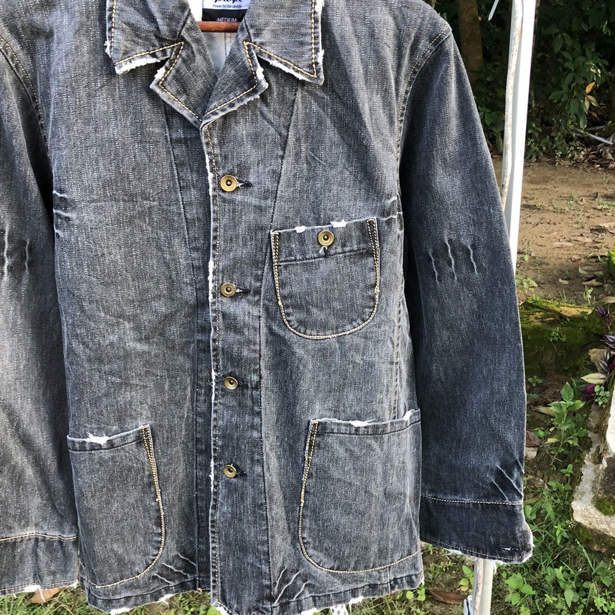 Japanese Brand JAPANESE BRAND PWPL DISTRESS DENIM JACKET Size US M / EU 48-50 / 2 - 5 Thumbnail