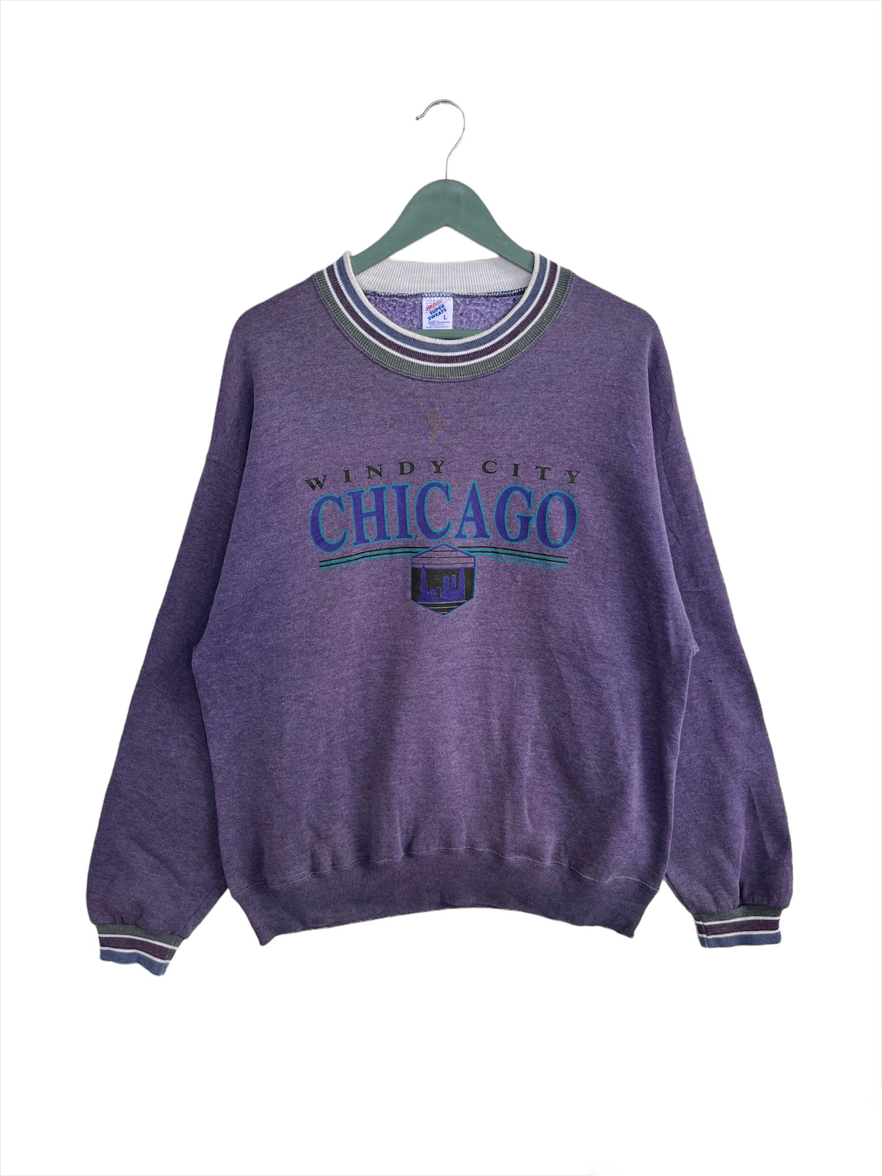 Jerzees Vintage 1995 Windy Chicago City Sweatshirt Size US L / EU 52-54 / 3 - 1 Thumbnail