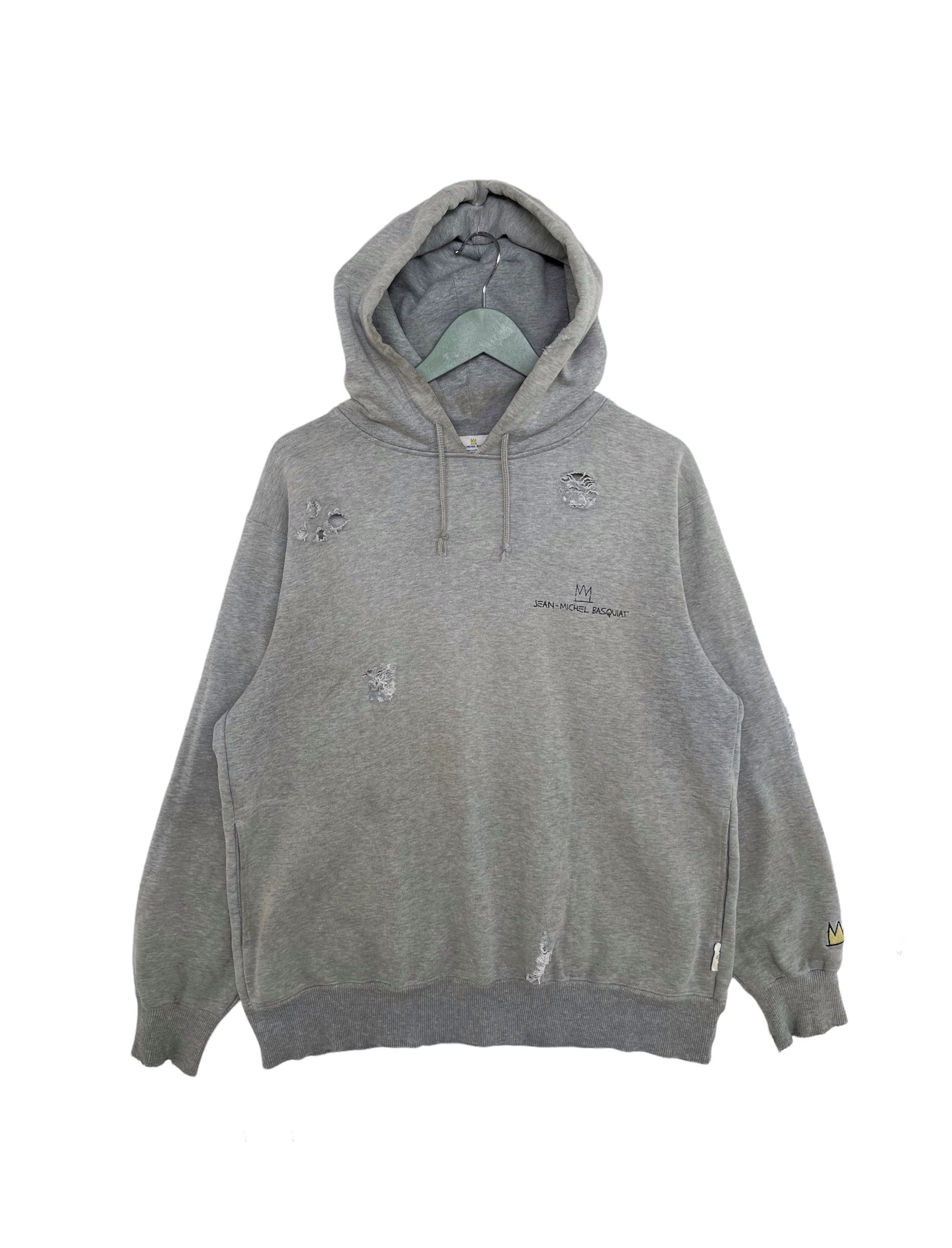 Japanese Brand Vintage Y2K Jean Michel Basquiat Distress Hoodie Size US L / EU 52-54 / 3 - 1 Thumbnail