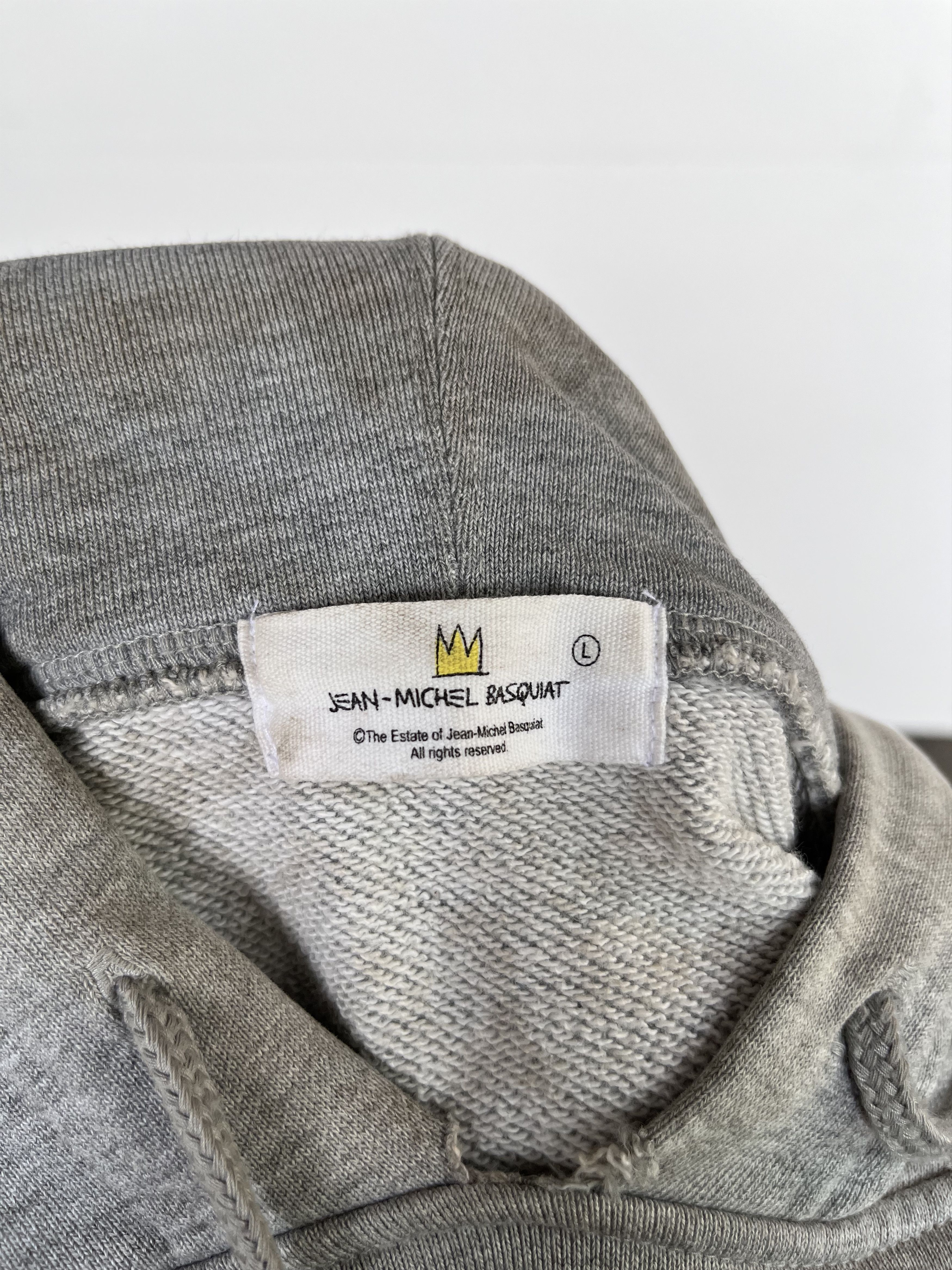 Japanese Brand Vintage Y2K Jean Michel Basquiat Distress Hoodie Size US L / EU 52-54 / 3 - 13 Thumbnail