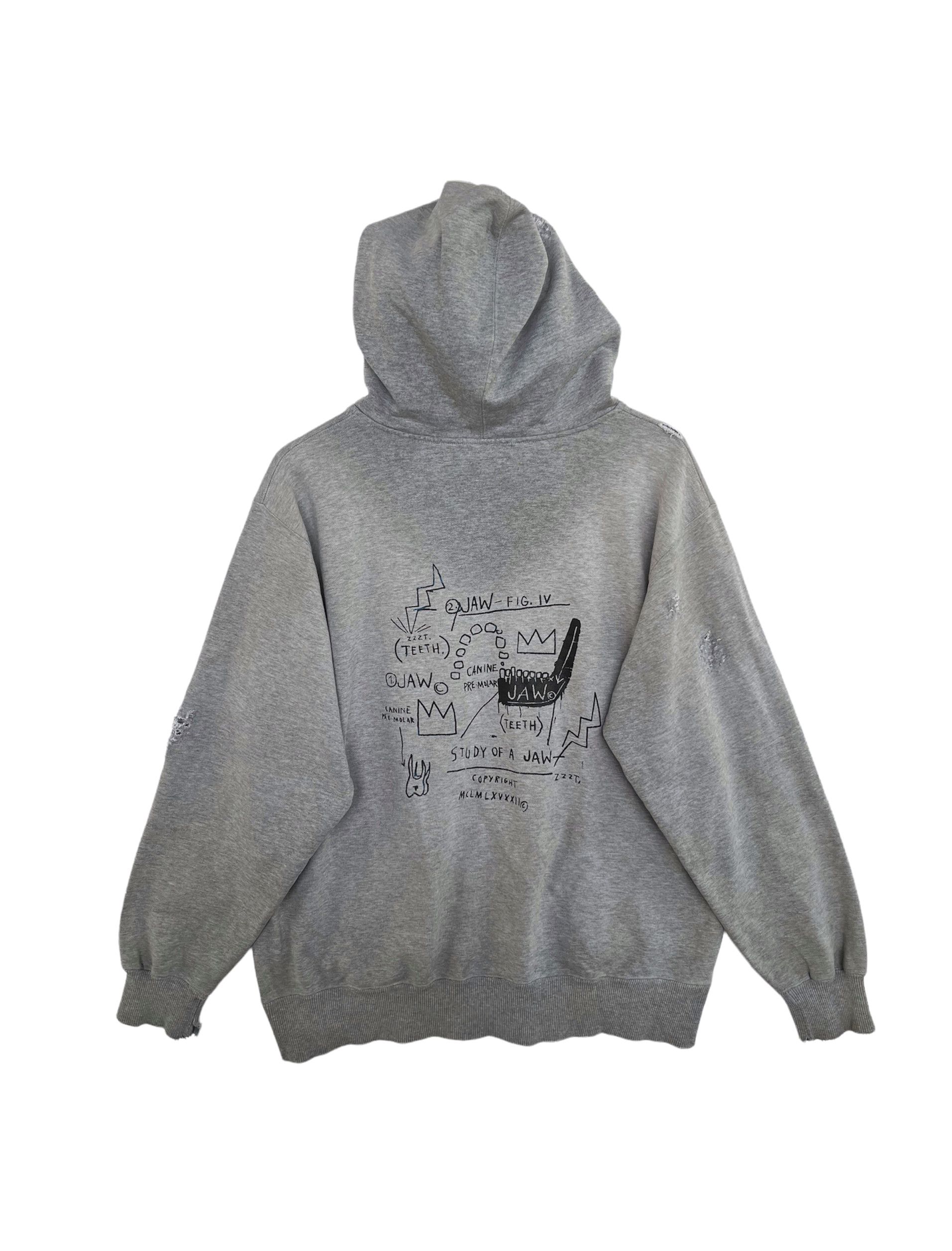 Japanese Brand Vintage Y2K Jean Michel Basquiat Distress Hoodie Size US L / EU 52-54 / 3 - 2 Thumbnail