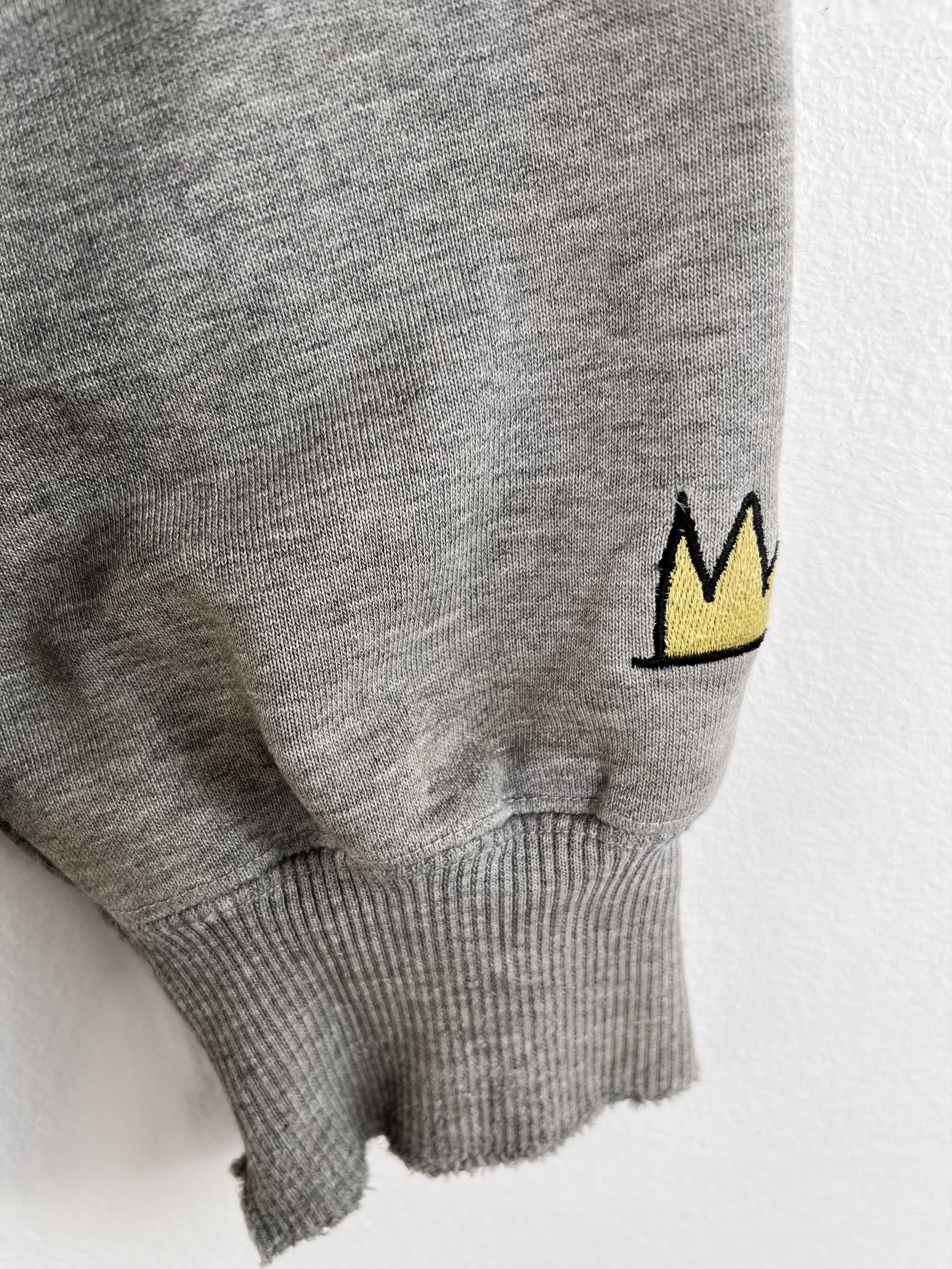 Japanese Brand Vintage Y2K Jean Michel Basquiat Distress Hoodie Size US L / EU 52-54 / 3 - 5 Thumbnail