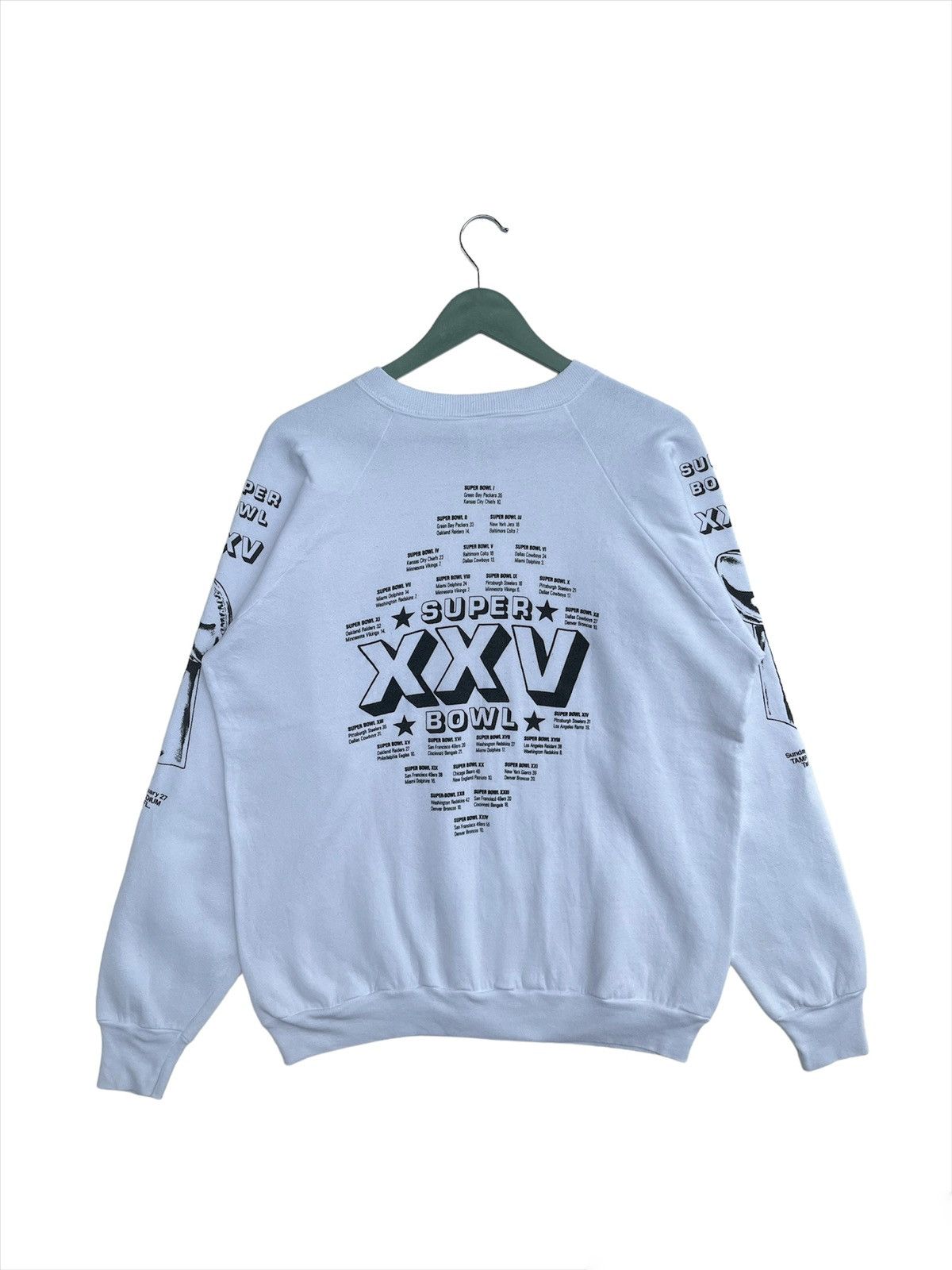 Fruit Of The Loom × NFL RARE🔥1991 Silver Anniversary Super Bowl Match Sweatshirt Size US XL / EU 56 / 4 - 2 Thumbnail