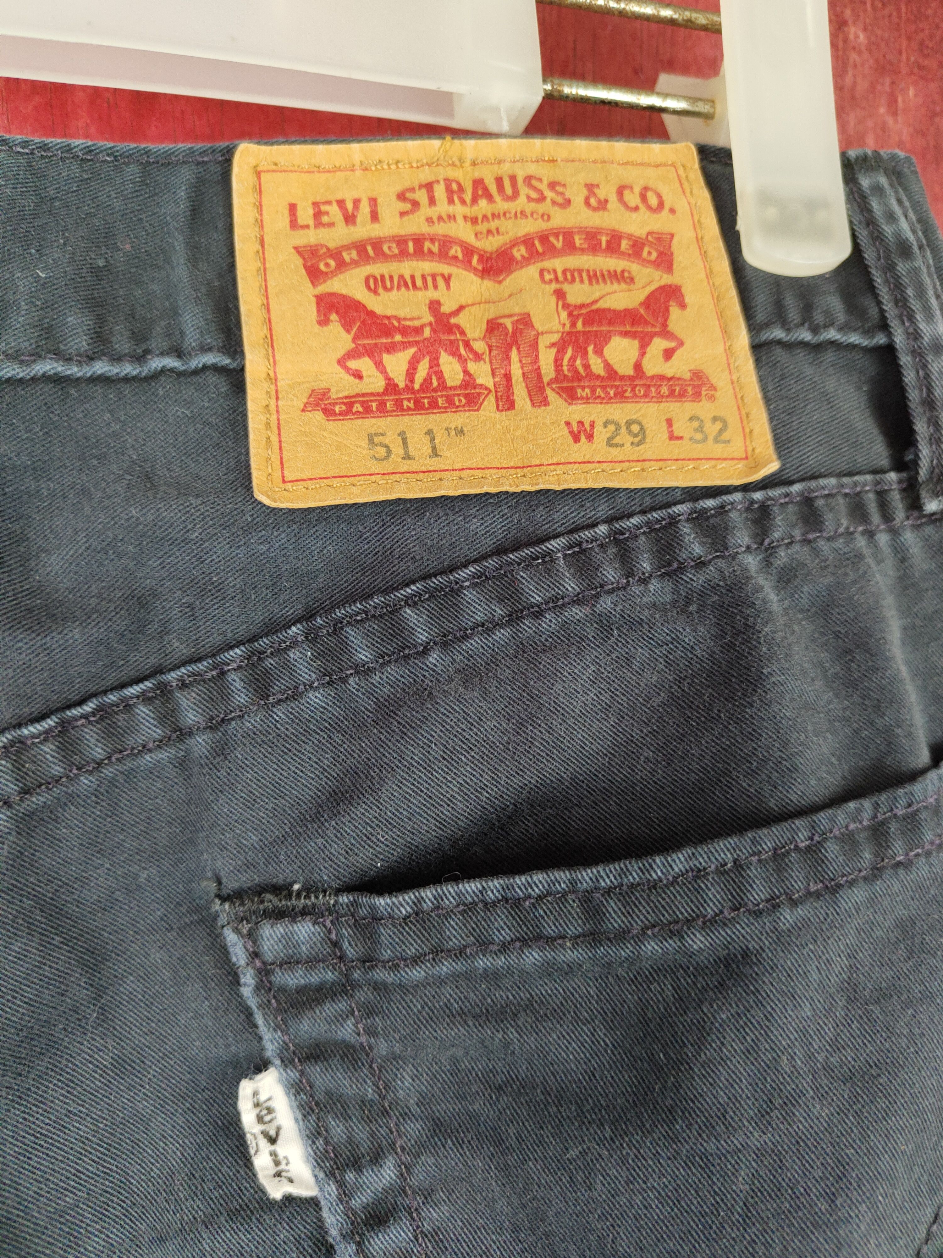 Levi's 511 Levis Dark Blue vintage distressed casual Pants #S814 Size US 29 - 11 Thumbnail