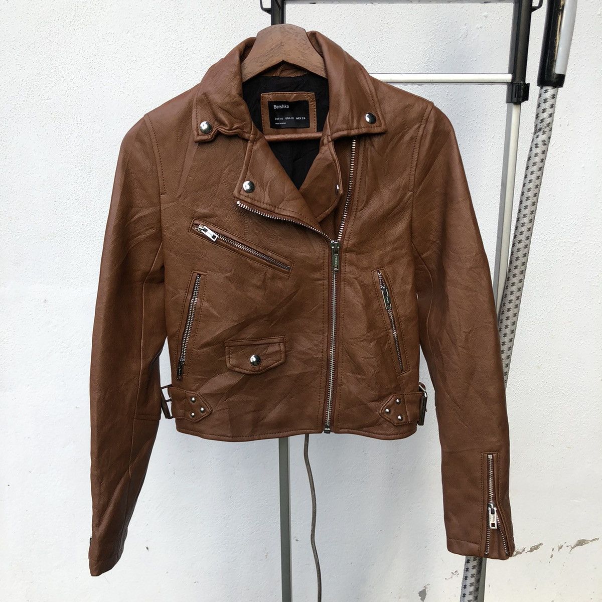 Bershka BERSHKA DOUBLE COLLAR JACKET Size M / US 6-8 / IT 42-44 - 1 Thumbnail