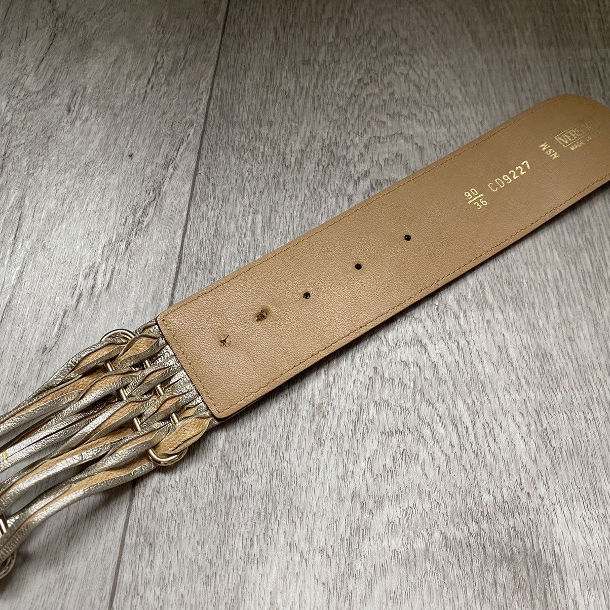 Versace RARE VERSACE MEDUSA GOLD LEATHER BELT Size ONE SIZE - 7 Thumbnail