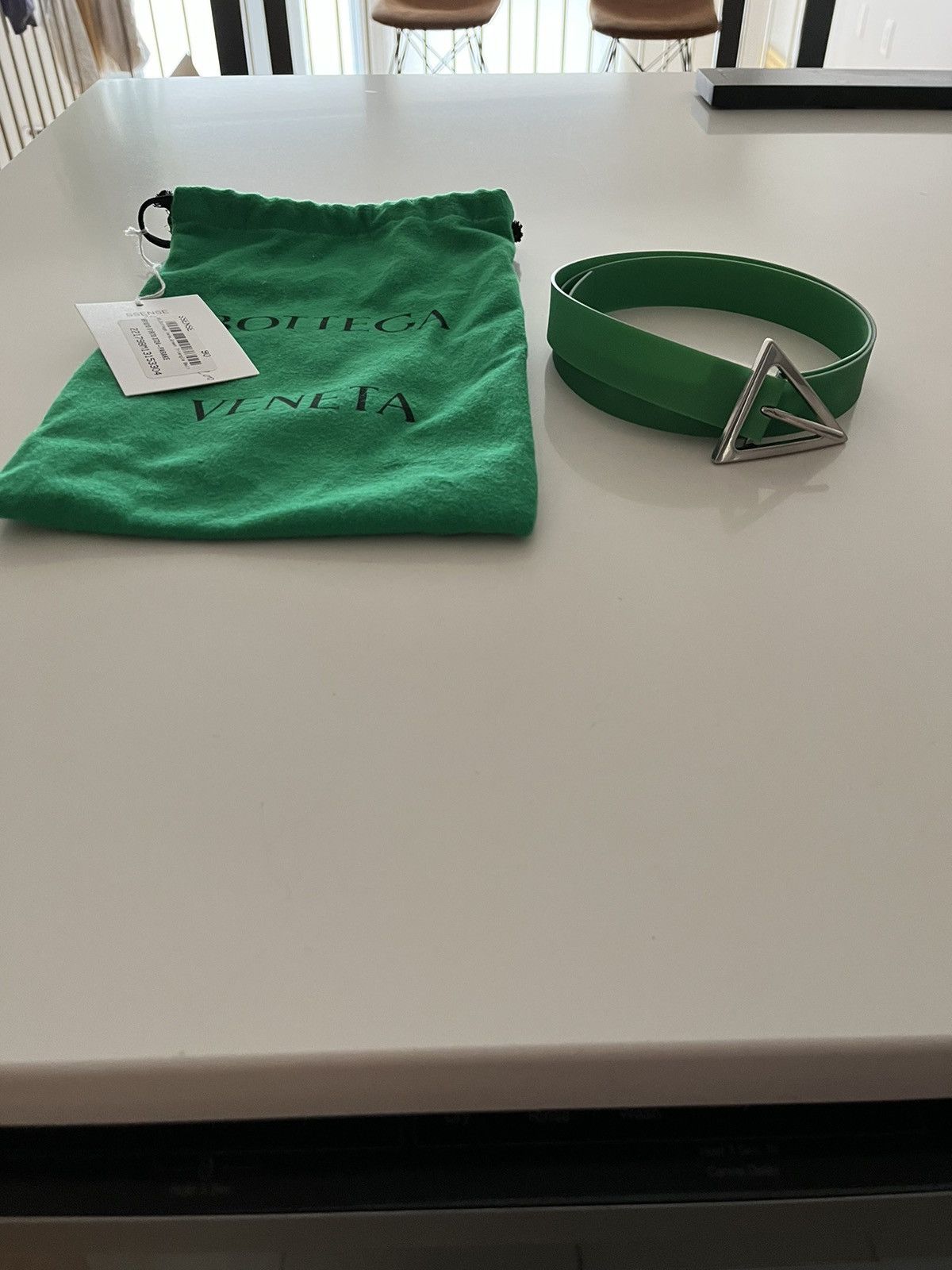 image of NWT - Bottega Veneta Triangle Belt in Green, Women's