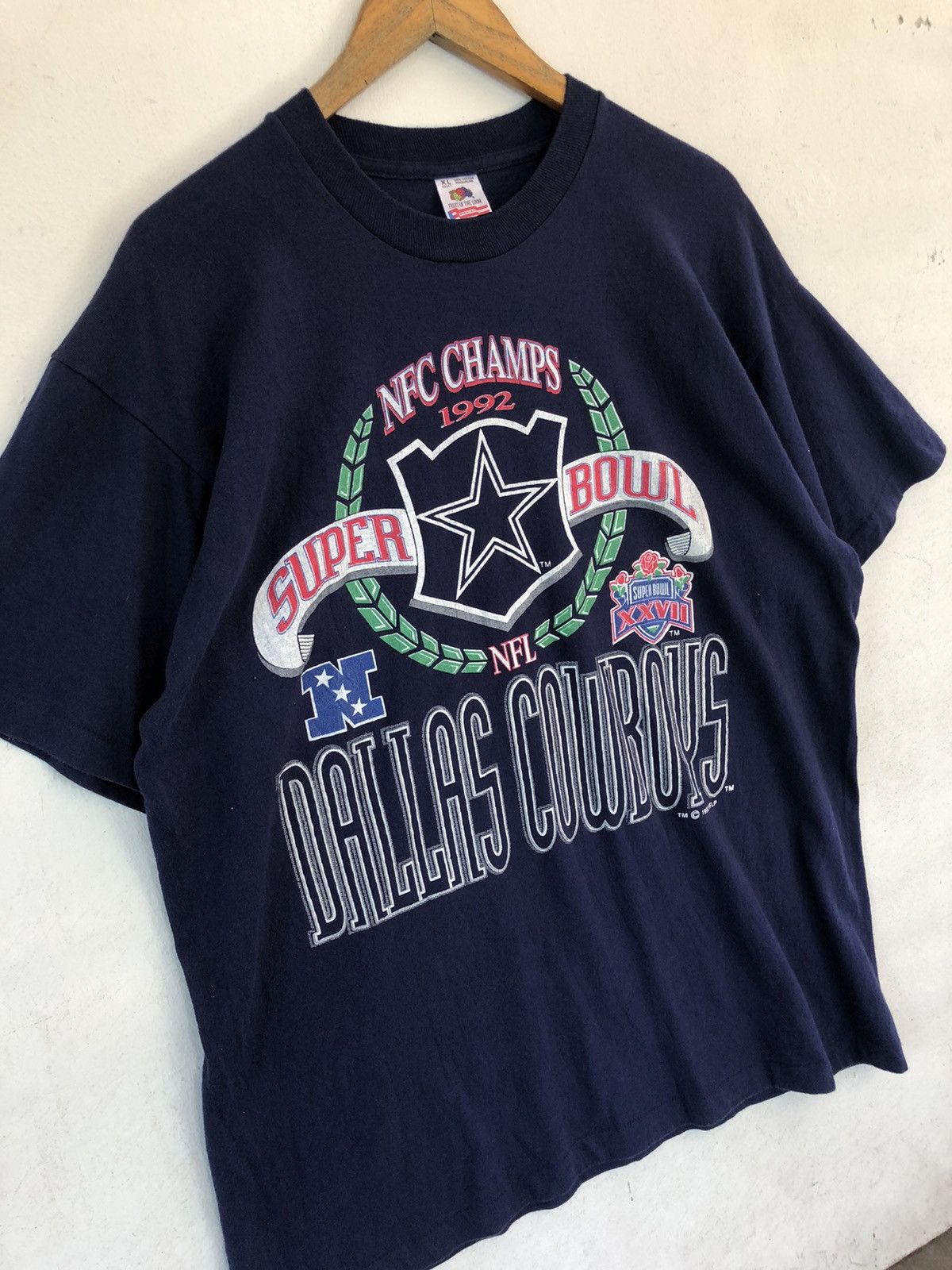 Fruit Of The Loom × NFL × Vintage Vintage 1992 Dallas Cowboys NFL NFC Champs TShirt Size US XL / EU 56 / 4 - 4 Thumbnail