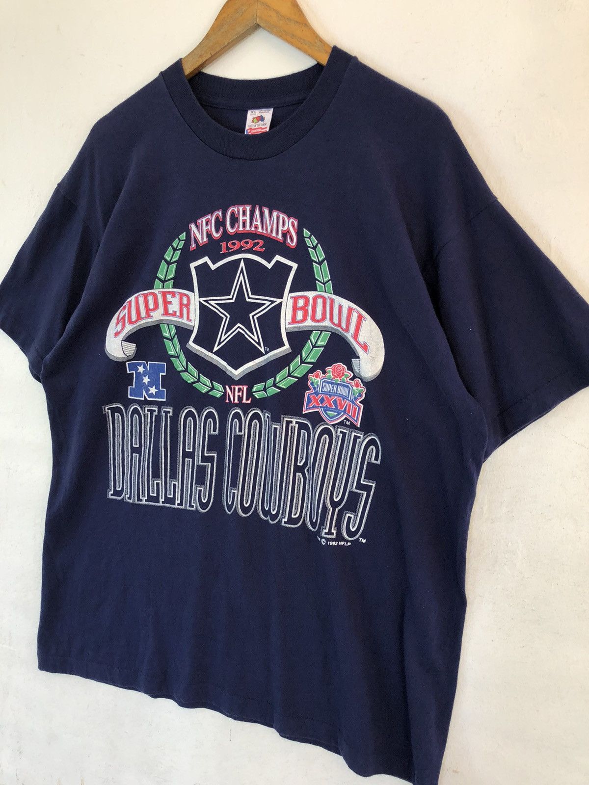 Fruit Of The Loom × NFL × Vintage Vintage 1992 Dallas Cowboys NFL NFC Champs TShirt Size US XL / EU 56 / 4 - 3 Thumbnail