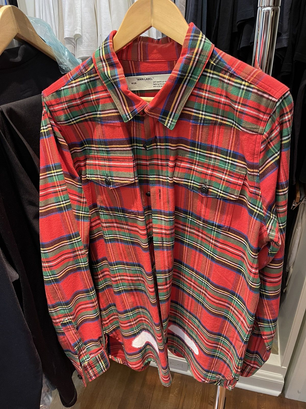 Off-White Off-White red flannel Size US S / EU 44-46 / 1 - 1 Thumbnail