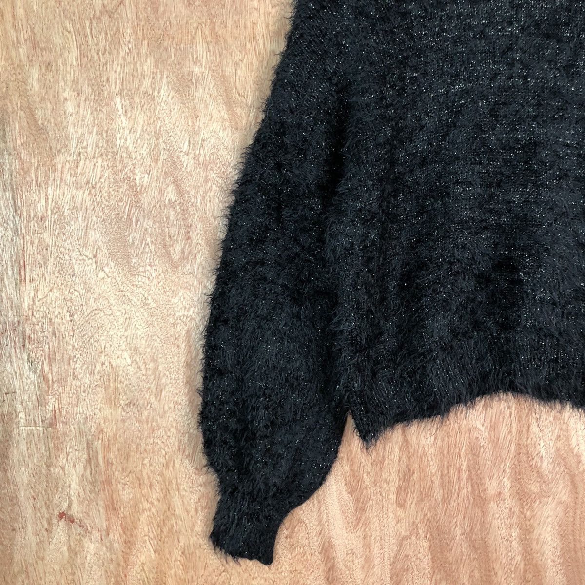 Homespun Knitwear DL Japan Gu Black Mohair Shag Shaggy Knitwear #c321 Size US M / EU 48-50 / 2 - 7 Thumbnail