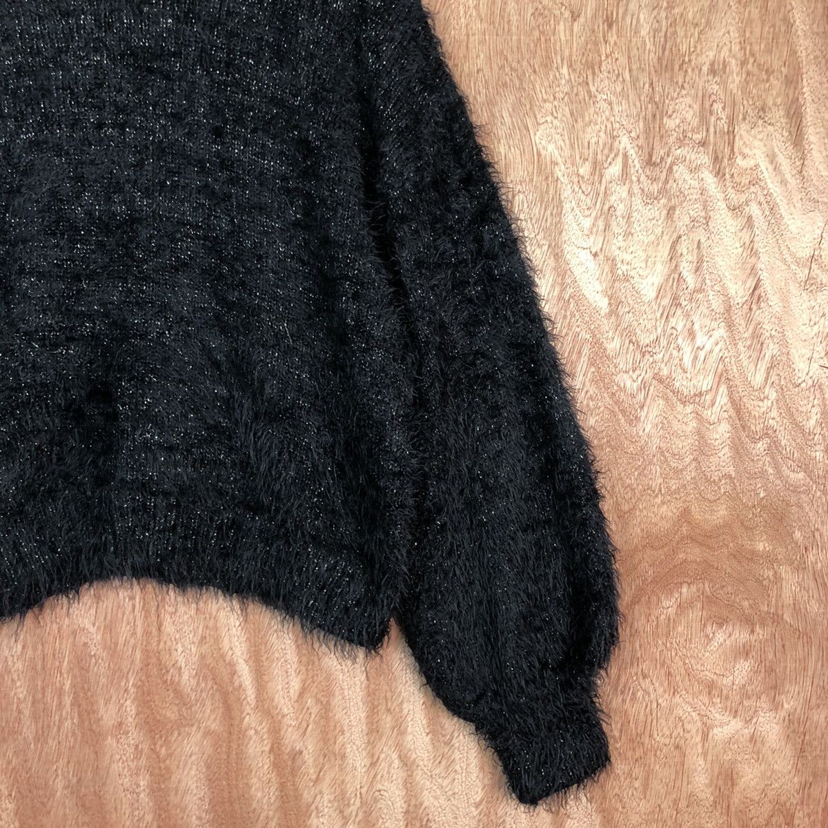 Homespun Knitwear DL Japan Gu Black Mohair Shag Shaggy Knitwear #c321 Size US M / EU 48-50 / 2 - 5 Thumbnail