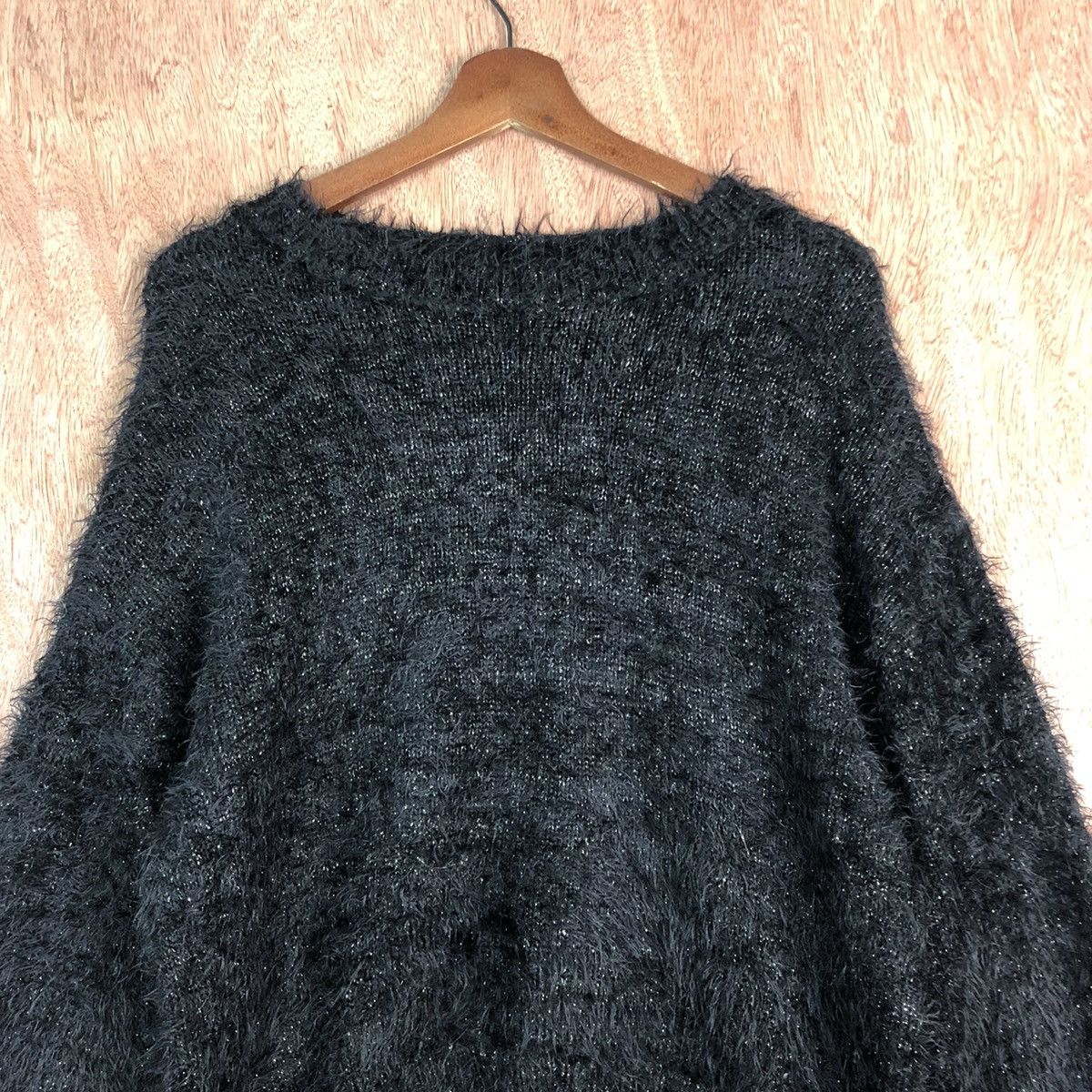 Homespun Knitwear DL Japan Gu Black Mohair Shag Shaggy Knitwear #c321 Size US M / EU 48-50 / 2 - 2 Thumbnail