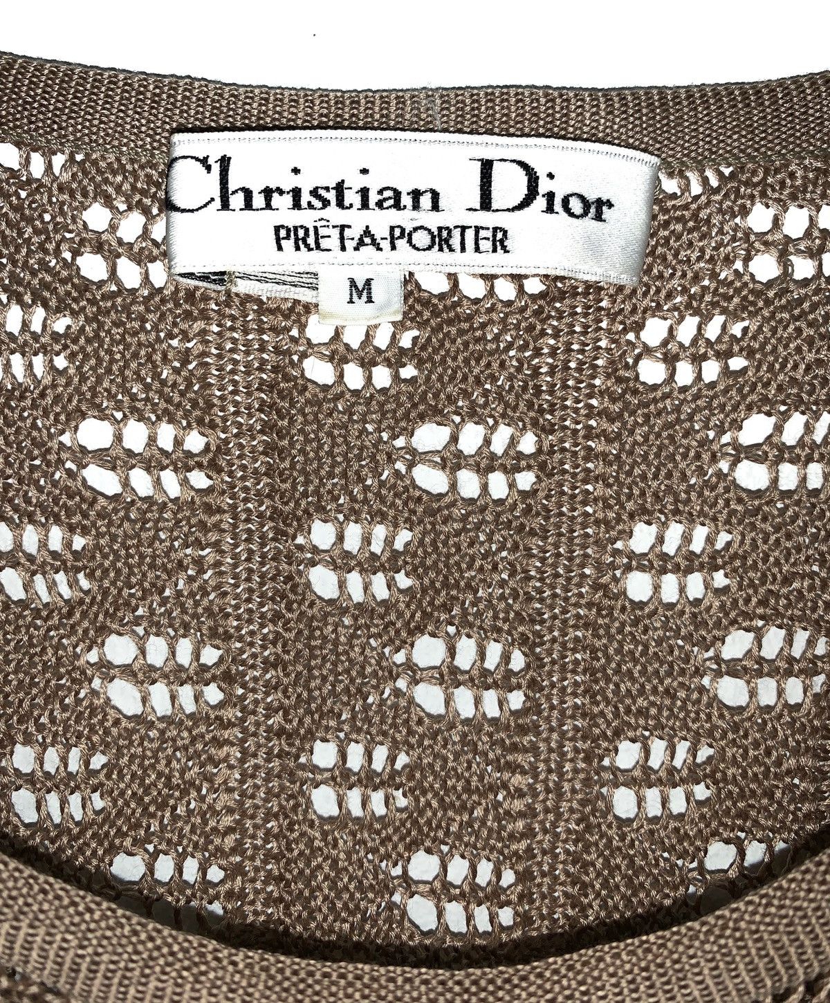 Christian Dior Monsieur Vintage Net Crop Top Shirt. Size M / US 6-8 / IT 42-44 - 9 Thumbnail