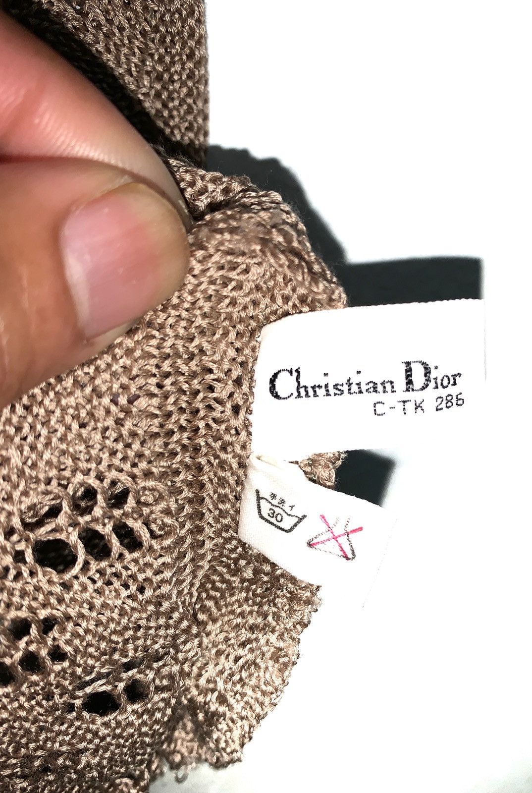 Christian Dior Monsieur Vintage Net Crop Top Shirt. Size M / US 6-8 / IT 42-44 - 10 Thumbnail