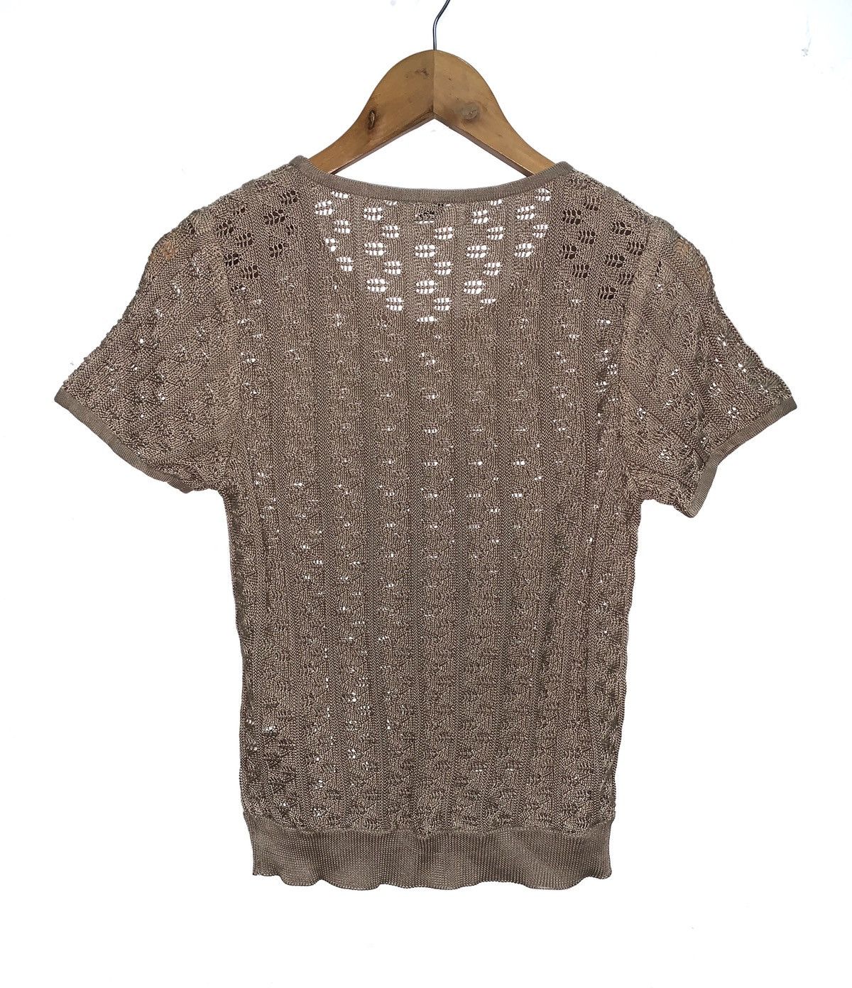 Christian Dior Monsieur Vintage Net Crop Top Shirt. Size M / US 6-8 / IT 42-44 - 7 Thumbnail