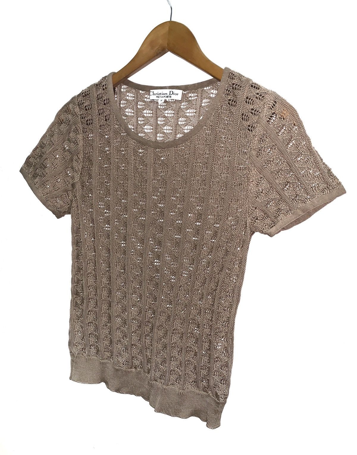 Christian Dior Monsieur Vintage Net Crop Top Shirt. Size M / US 6-8 / IT 42-44 - 1 Thumbnail