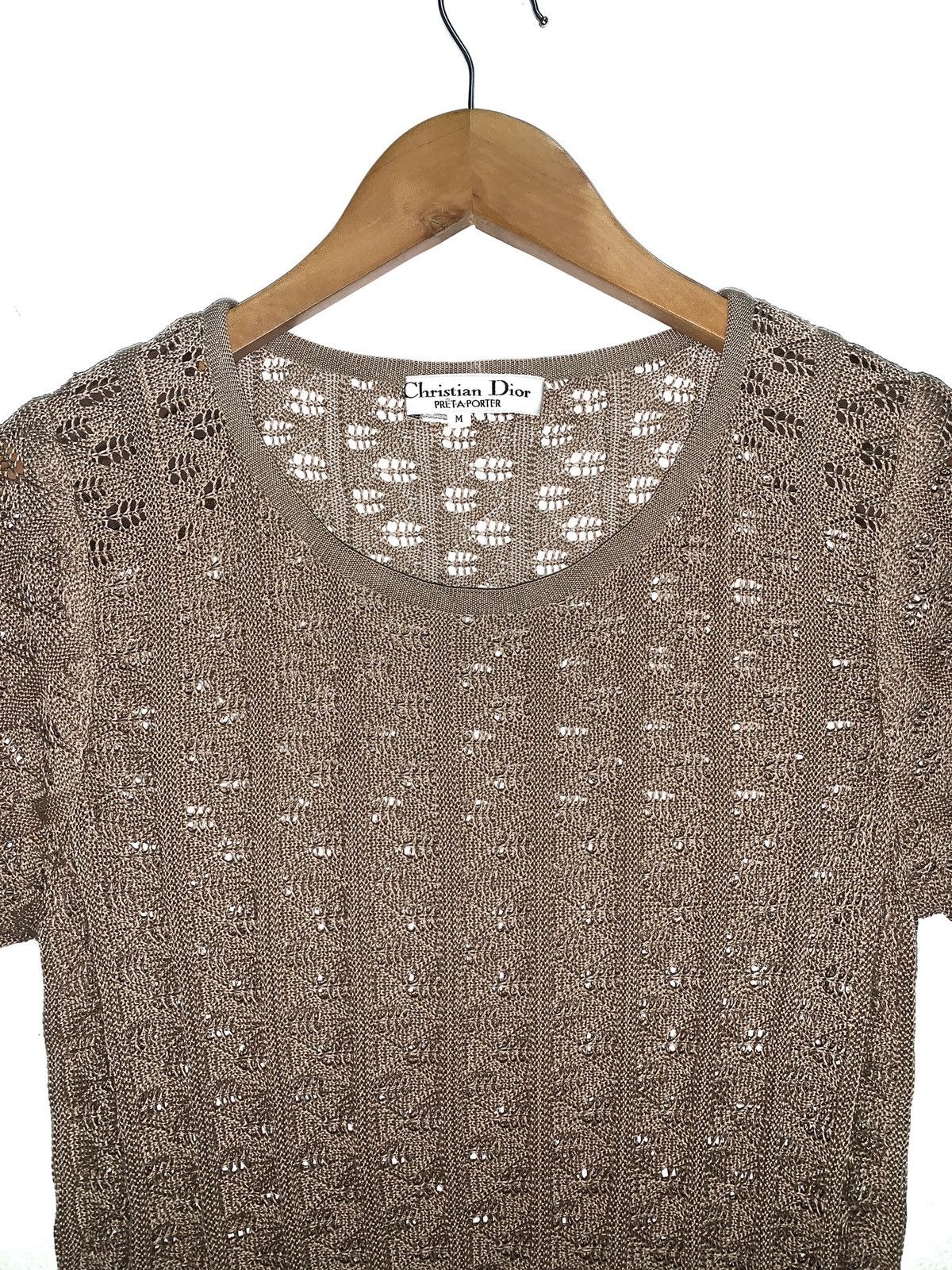 Christian Dior Monsieur Vintage Net Crop Top Shirt. Size M / US 6-8 / IT 42-44 - 3 Thumbnail