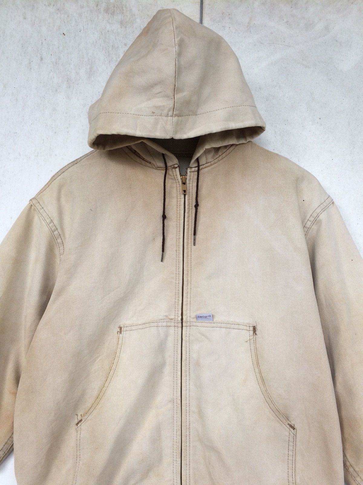 Carhartt Faded Full zipper thick Cotton jacket with Hoodie Size US L / EU 52-54 / 3 - 2 Thumbnail