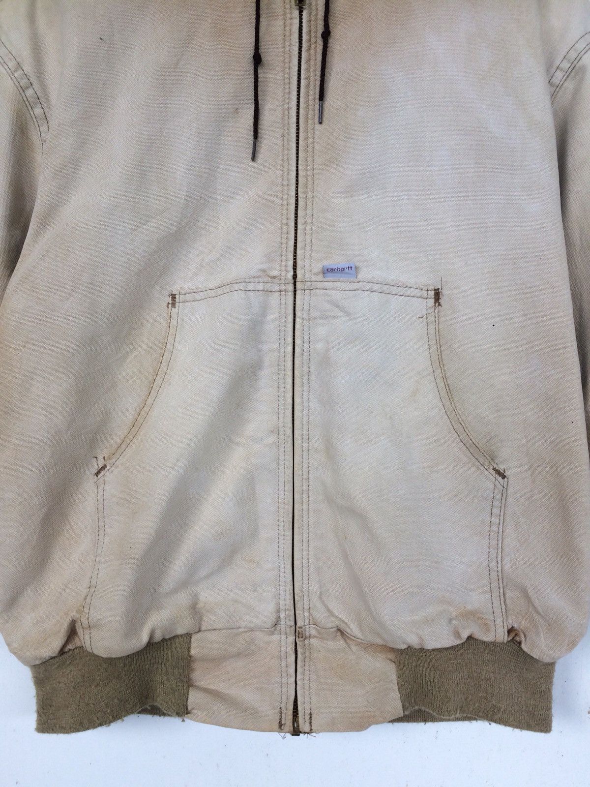 Carhartt Faded Full zipper thick Cotton jacket with Hoodie Size US L / EU 52-54 / 3 - 3 Thumbnail