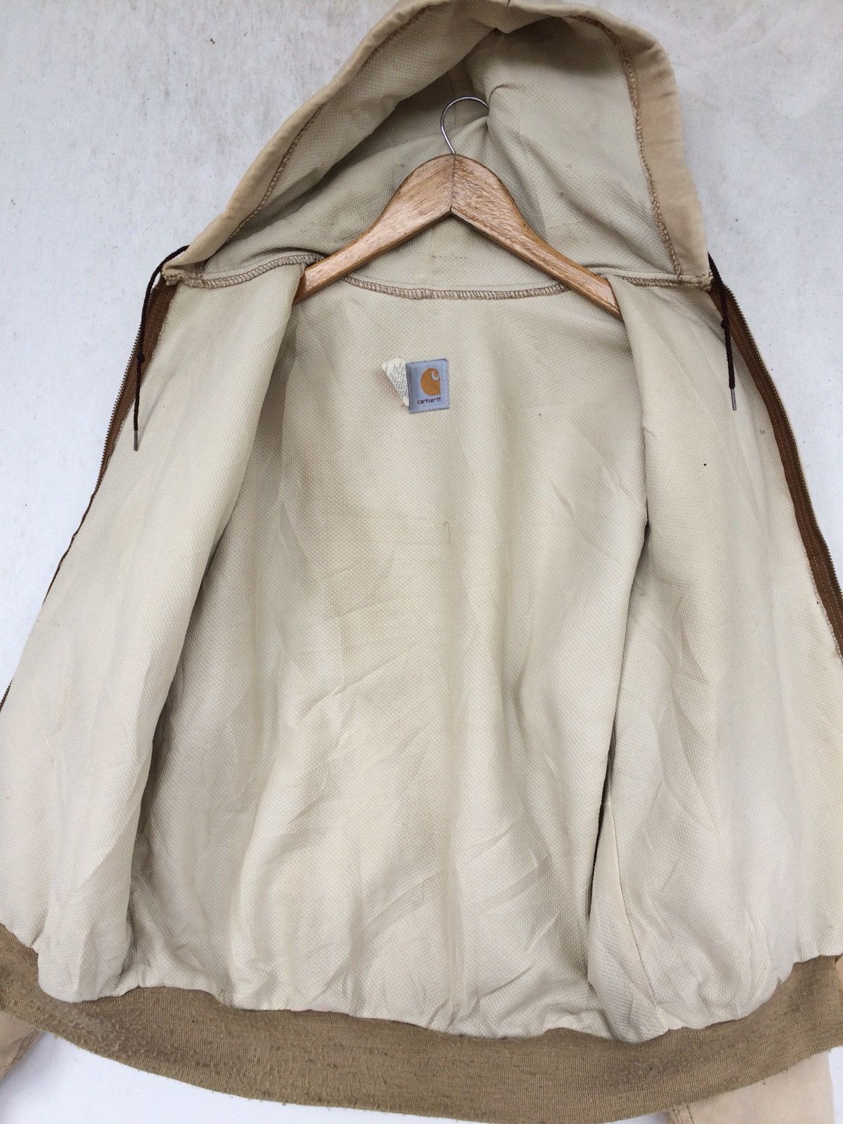 Carhartt Faded Full zipper thick Cotton jacket with Hoodie Size US L / EU 52-54 / 3 - 11 Thumbnail