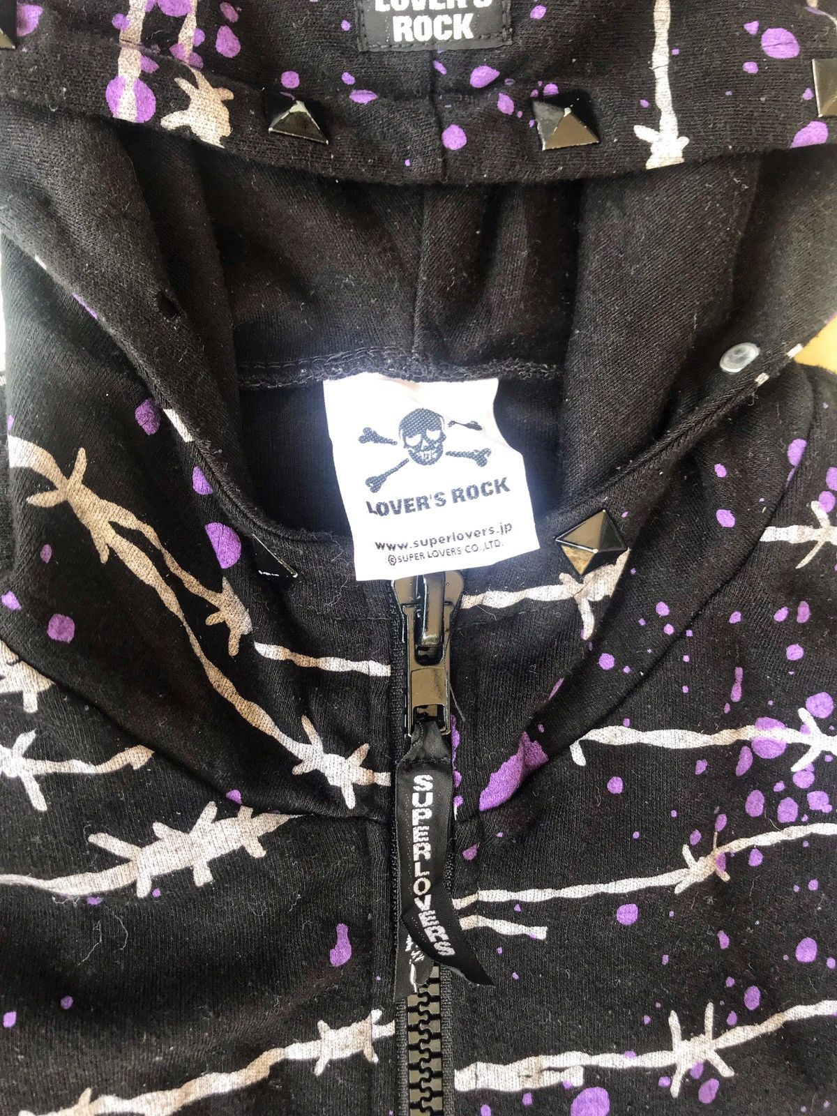Japanese Brand SUPER LOVERS Over Prints Zipper Hoodie. Size US M / EU 48-50 / 2 - 10 Thumbnail