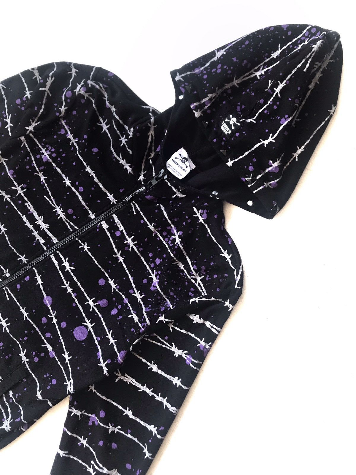 Japanese Brand SUPER LOVERS Over Prints Zipper Hoodie. Size US M / EU 48-50 / 2 - 2 Thumbnail