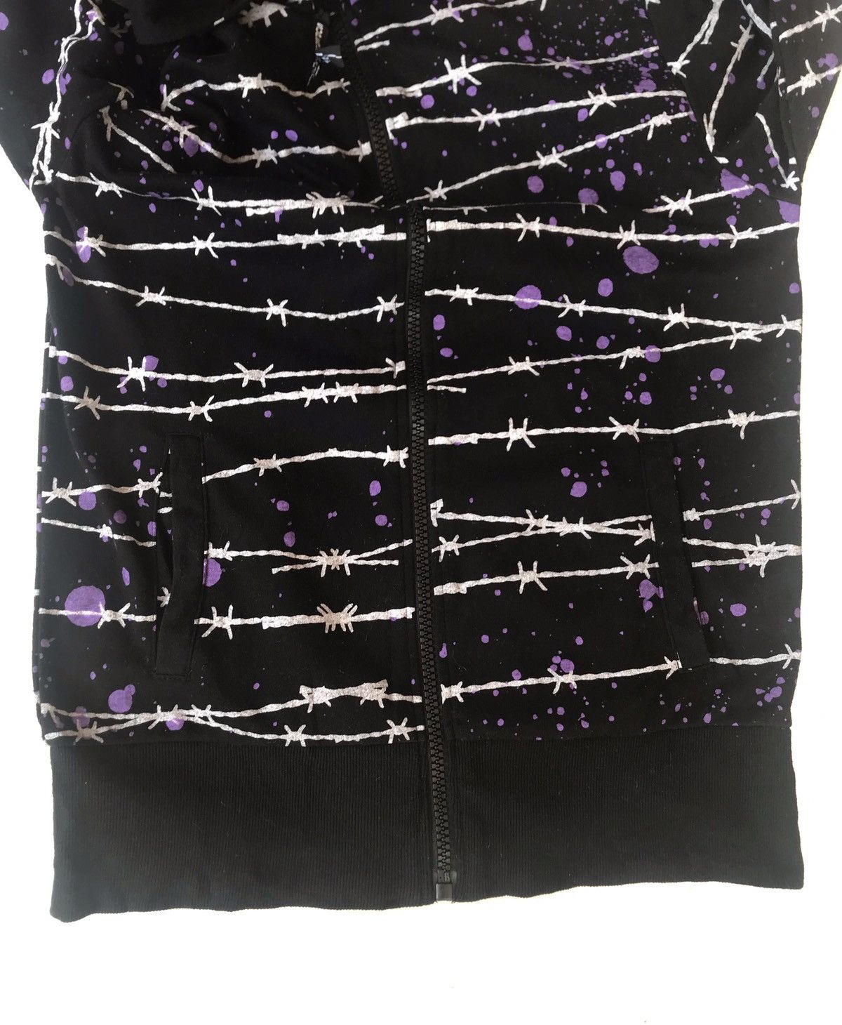 Japanese Brand SUPER LOVERS Over Prints Zipper Hoodie. Size US M / EU 48-50 / 2 - 9 Thumbnail