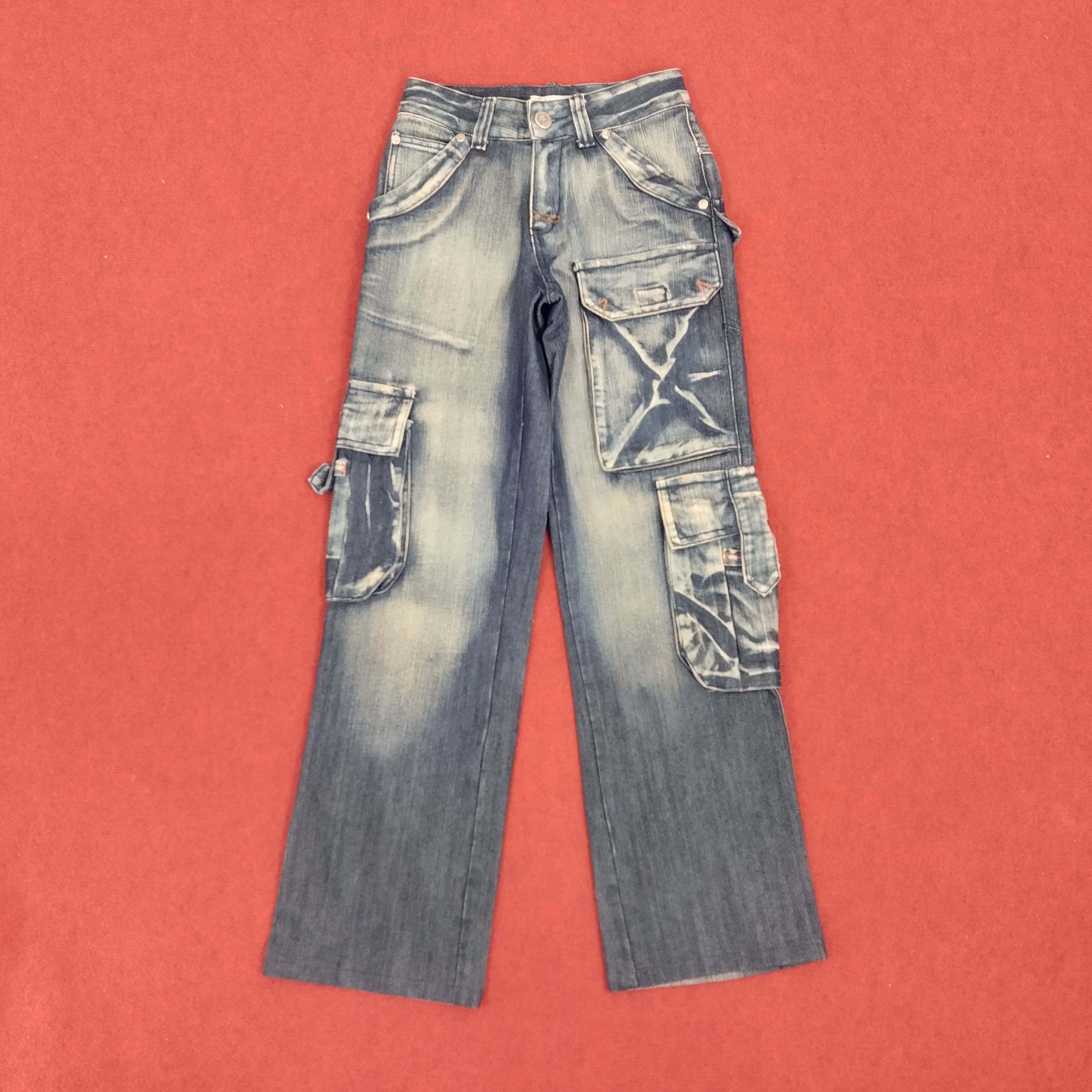 Designer × Vintage King Way Jeans Japanese Streetwear Style Cargo Denim Size US 27 - 1 Thumbnail