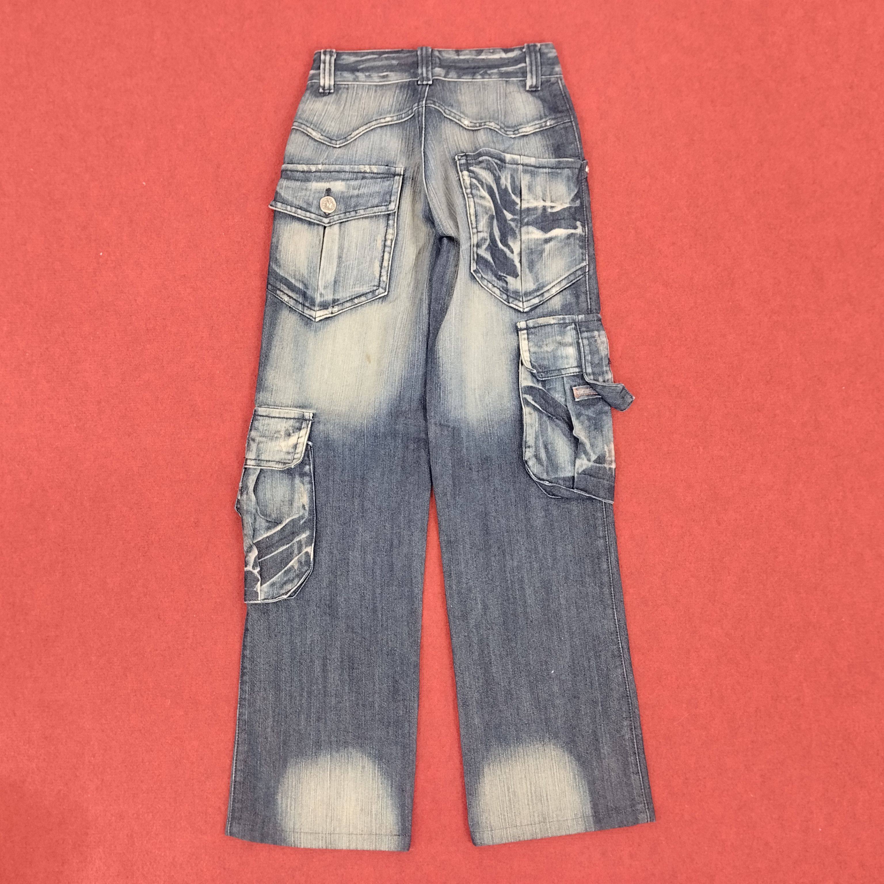 Designer × Vintage King Way Jeans Japanese Streetwear Style Cargo Denim Size US 27 - 4 Thumbnail